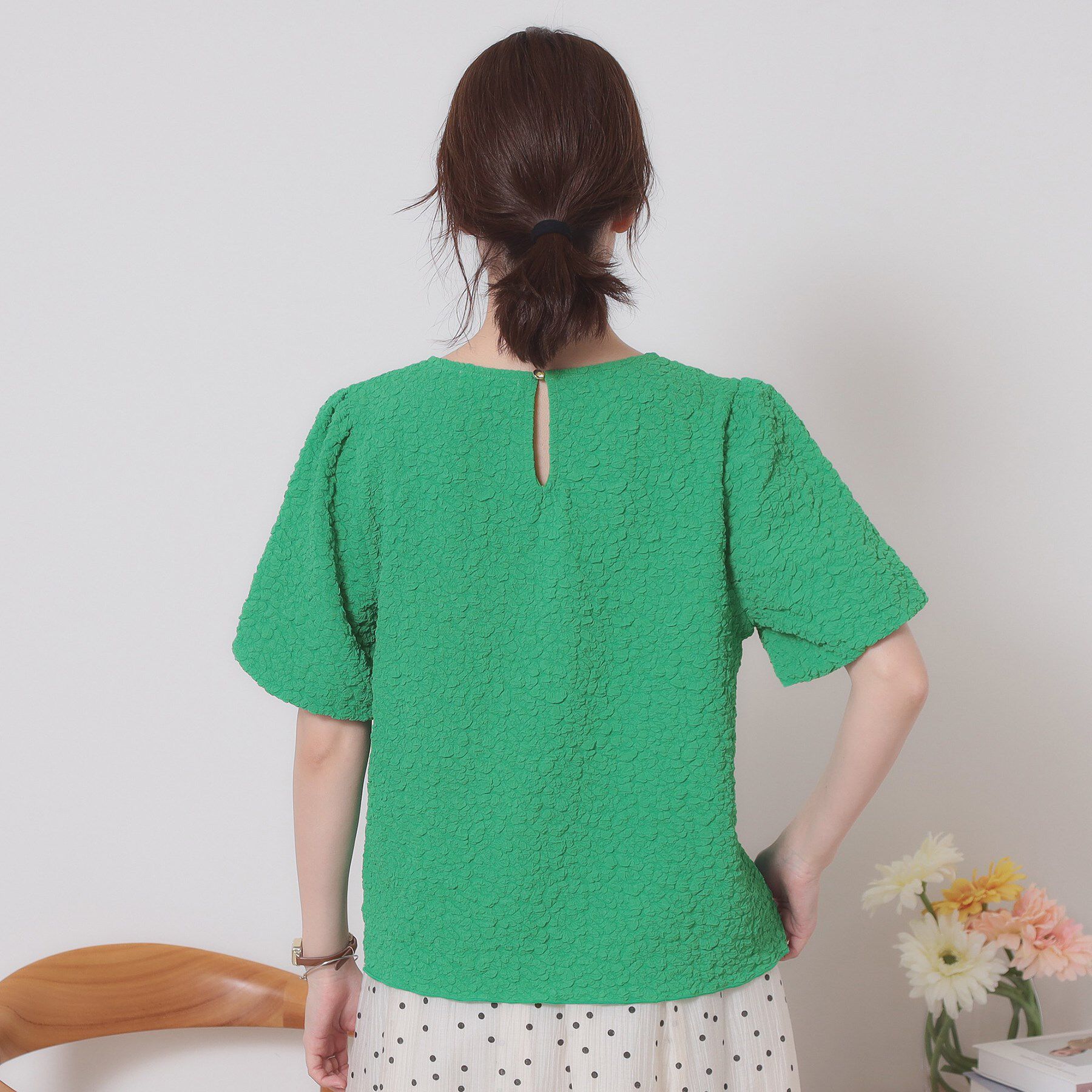 ITS&rsquo;DEMO「【手洗い可】ふくれジャカードプルオーバー」|Tシャツ・カットソー|