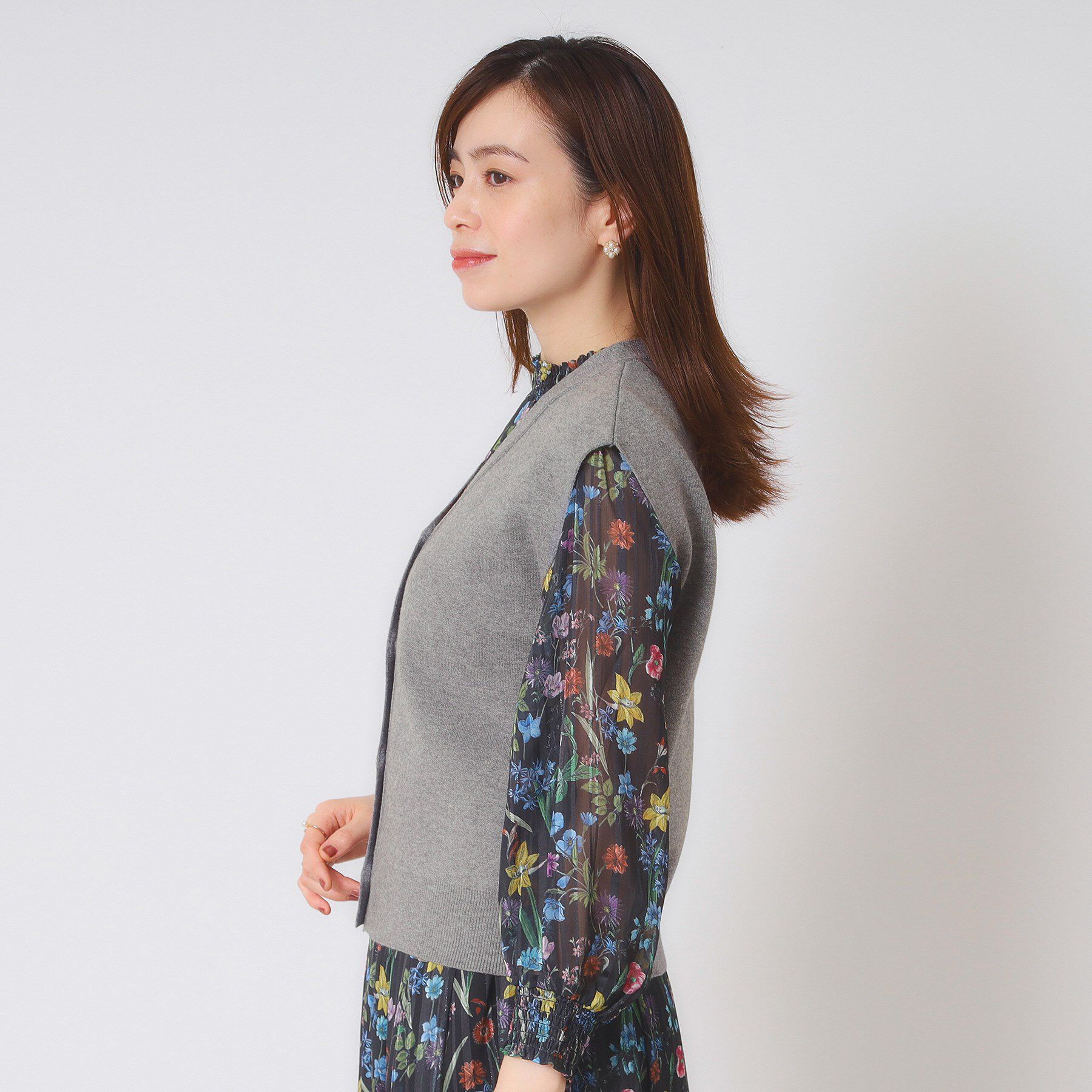 ITS&rsquo;DEMO「【手洗い可】Vネックニットジレ」|ニット・セーター|