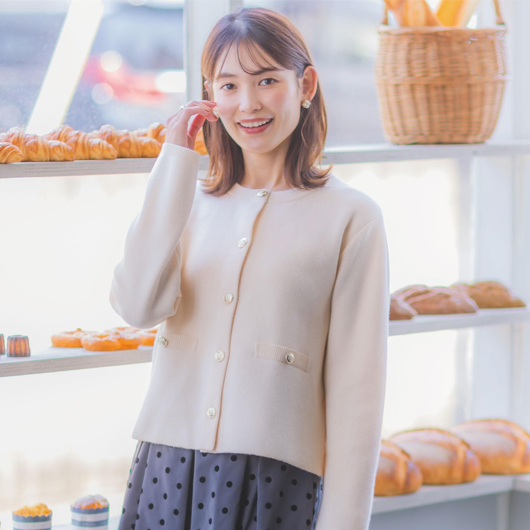 ITS&rsquo;DEMO「【手洗い可】ニットジャケット」|ノーカラージャケット|