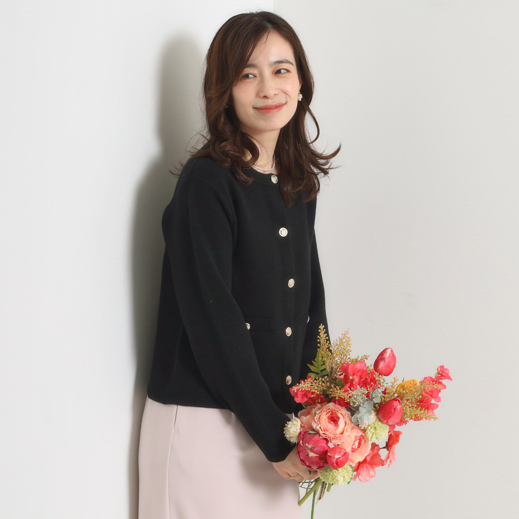 ITS&rsquo;DEMO「【手洗い可】ニットジャケット」|ノーカラージャケット|