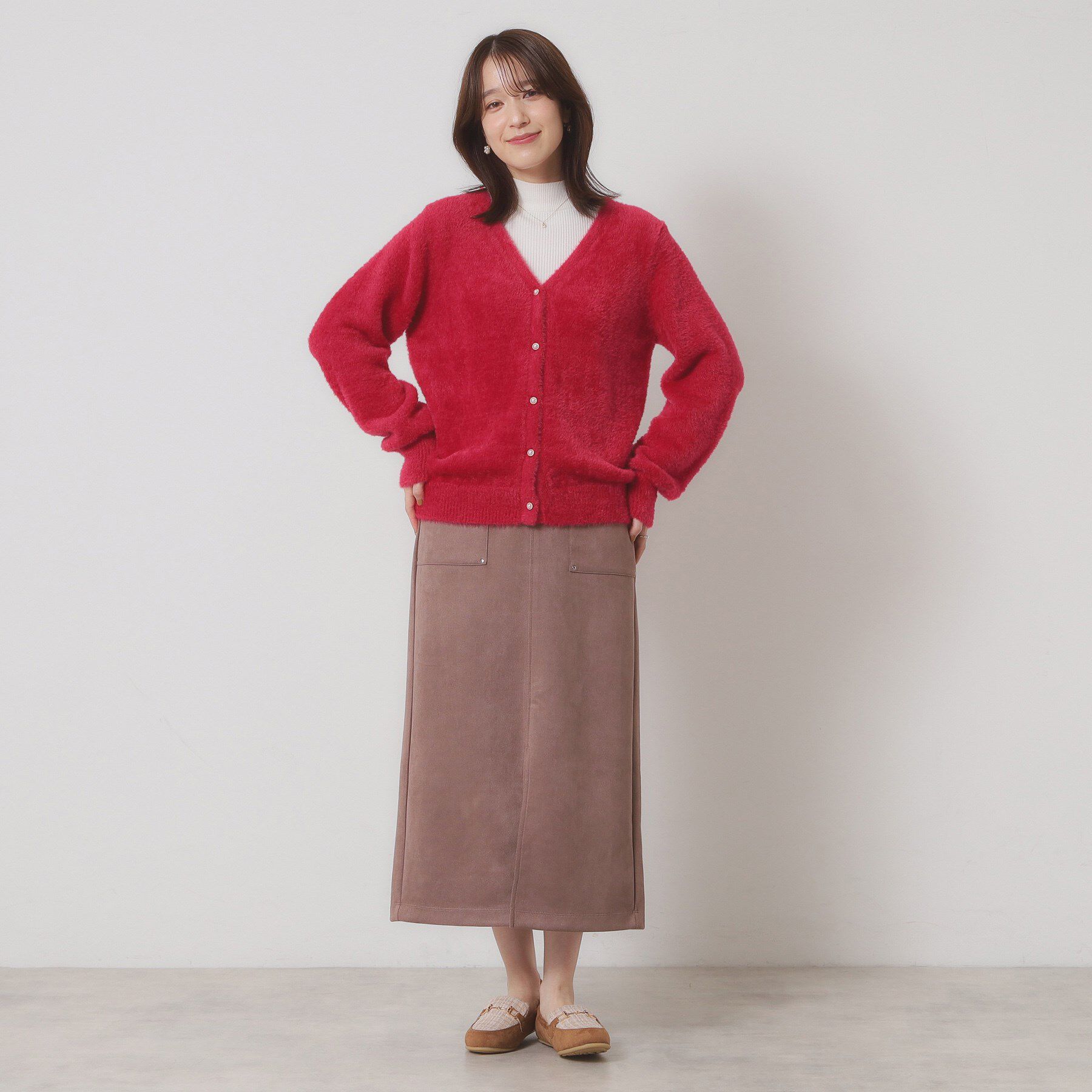 ITS&rsquo;DEMO「【手洗い可】フェザーヤーンVカーディガン」|カーディガン|