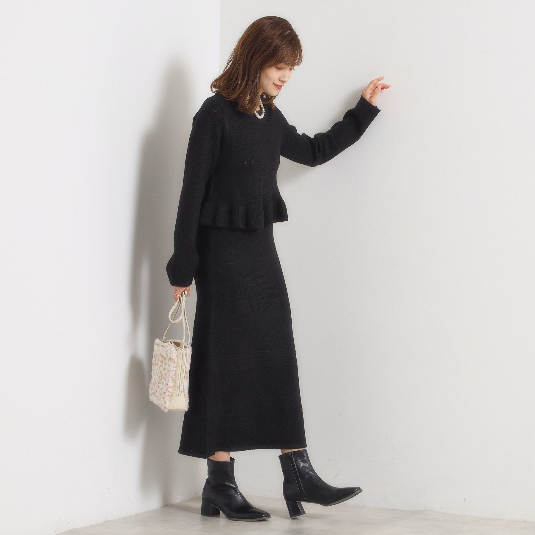 ITS&rsquo;DEMO「【手洗い可／セットアップ可】柄編みニットスカート」|スカート|