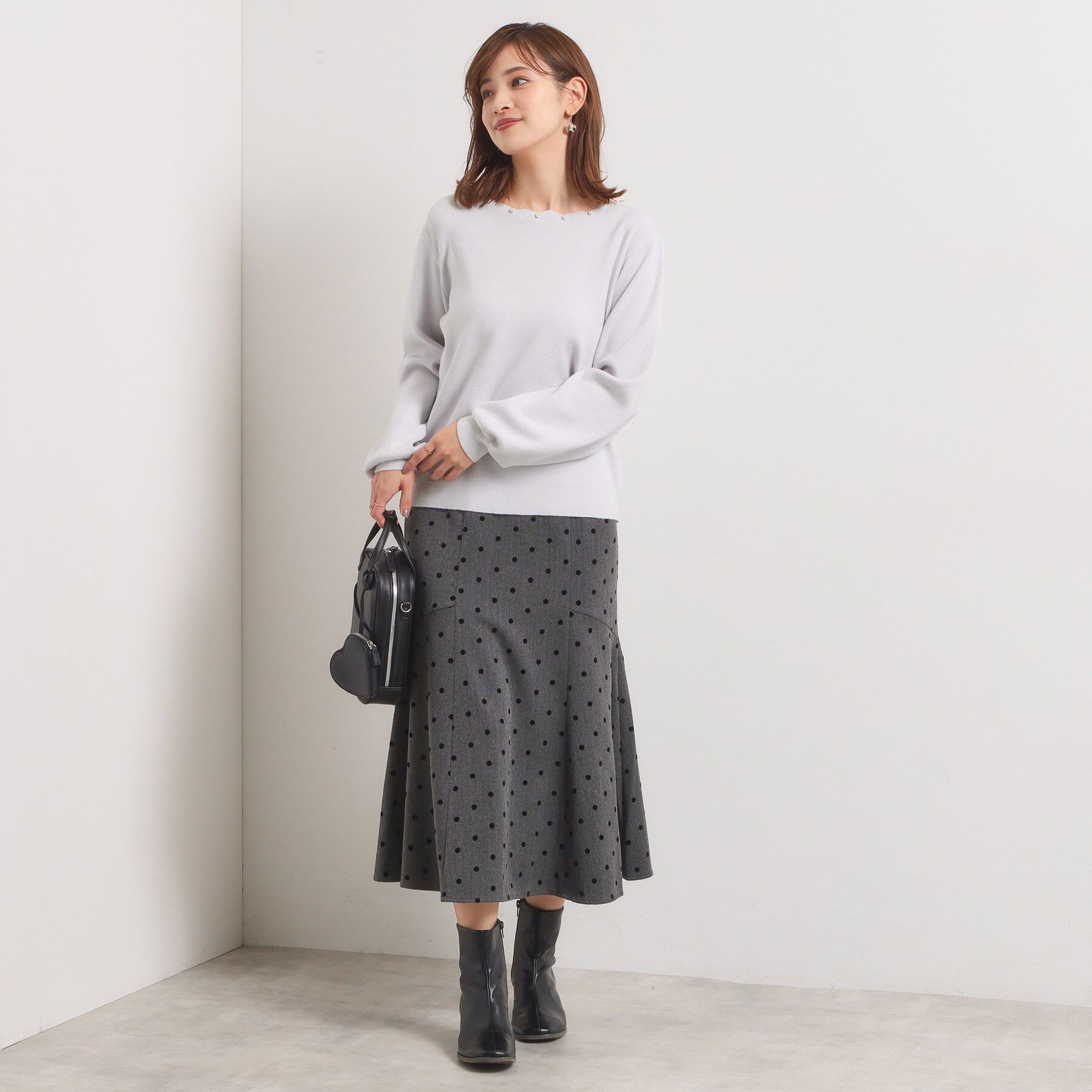 ITS&rsquo;DEMO「【手洗い可】スカラップパール調ラメニット」|ニット・セーター|