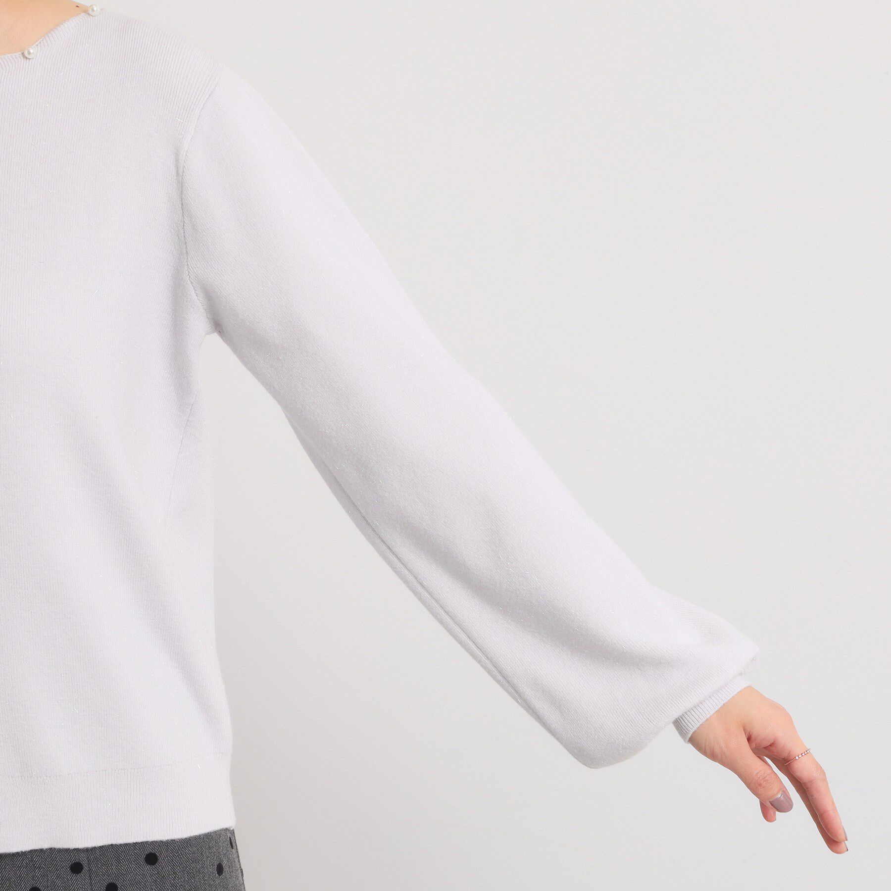 ITS&rsquo;DEMO「【手洗い可】スカラップパール調ラメニット」|ニット・セーター|