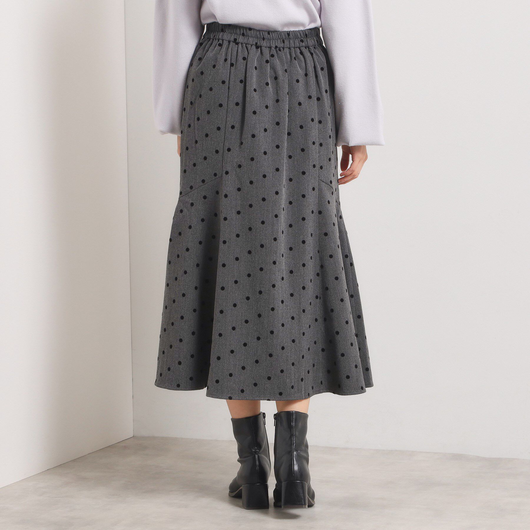 ITS&rsquo;DEMO「【手洗い可/ウエストゴム】ヘリンボーンマーメイドスカート」|スカート|