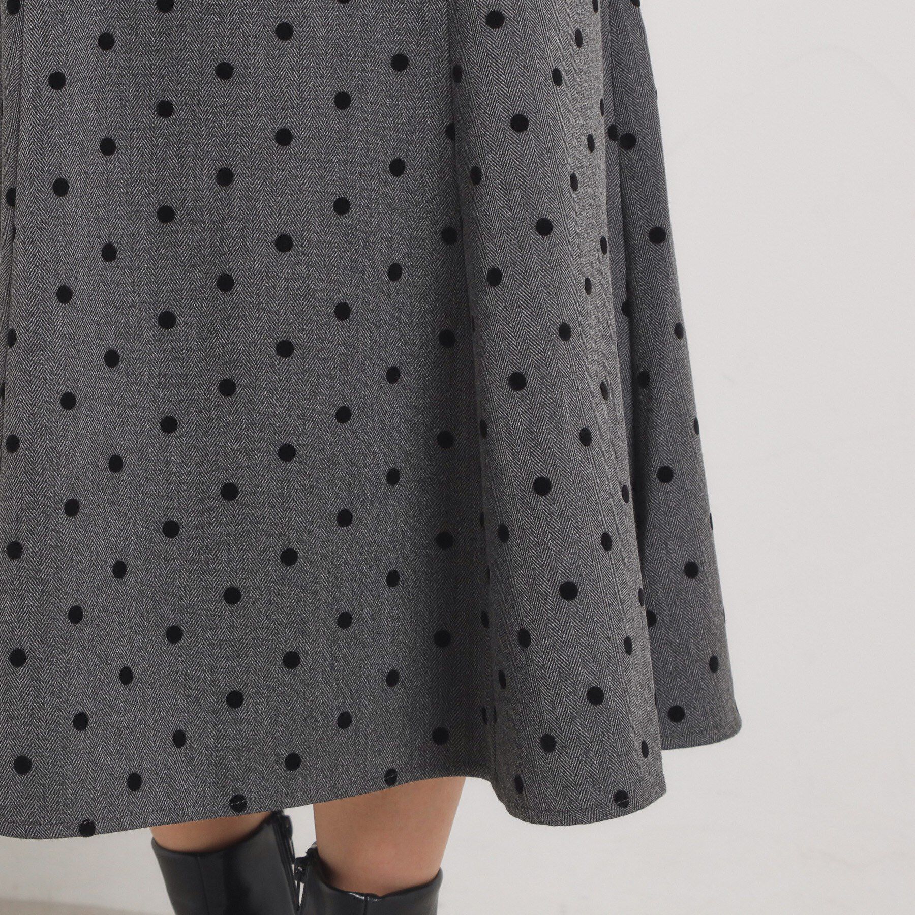 ITS&rsquo;DEMO「【手洗い可/ウエストゴム】ヘリンボーンマーメイドスカート」|スカート|