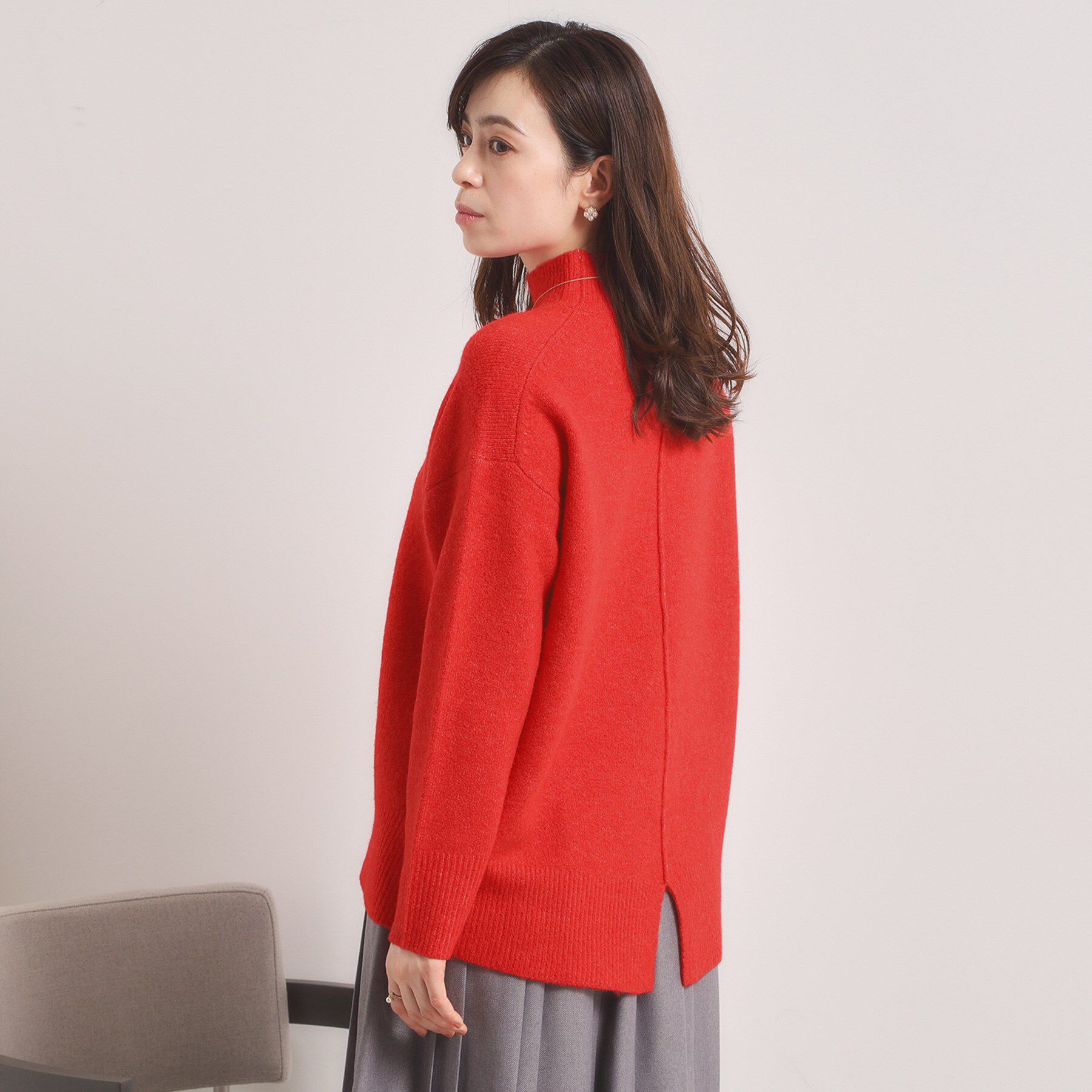 ITS&rsquo;DEMO「【洗濯機OK】ミックスヤーンハイネックニット」|ニット・セーター|