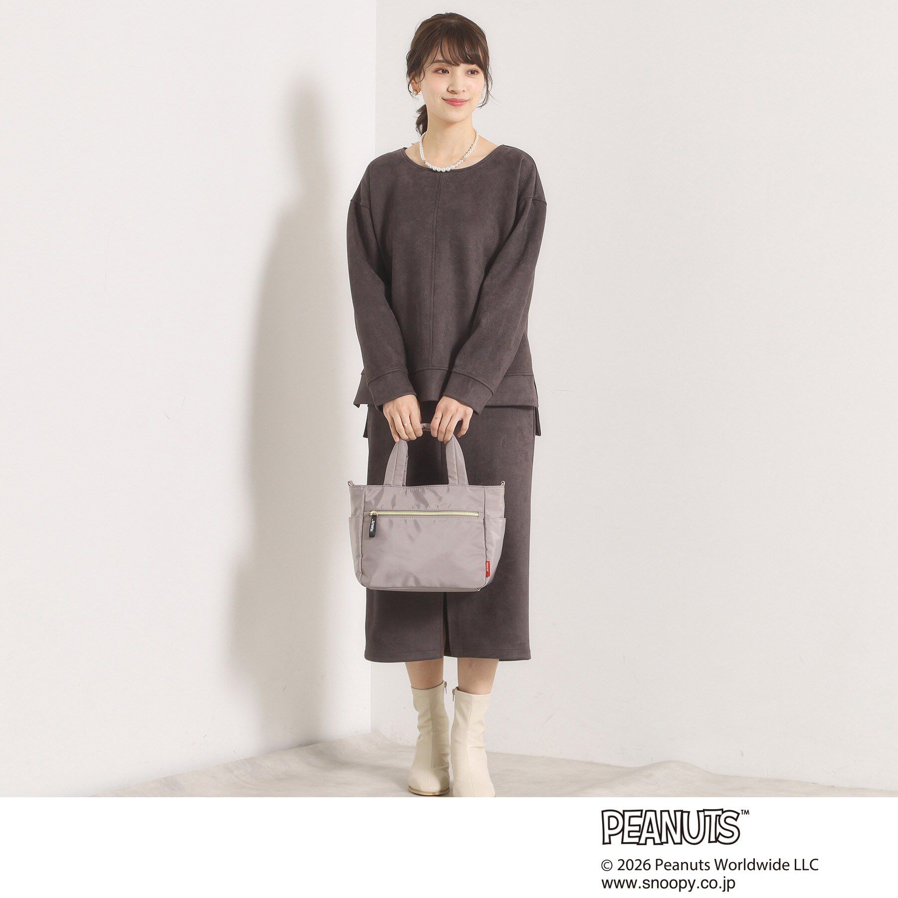 ITS&rsquo;DEMO「＜PEANUTS＞裏地総柄2WAYトート」|トートバッグ|