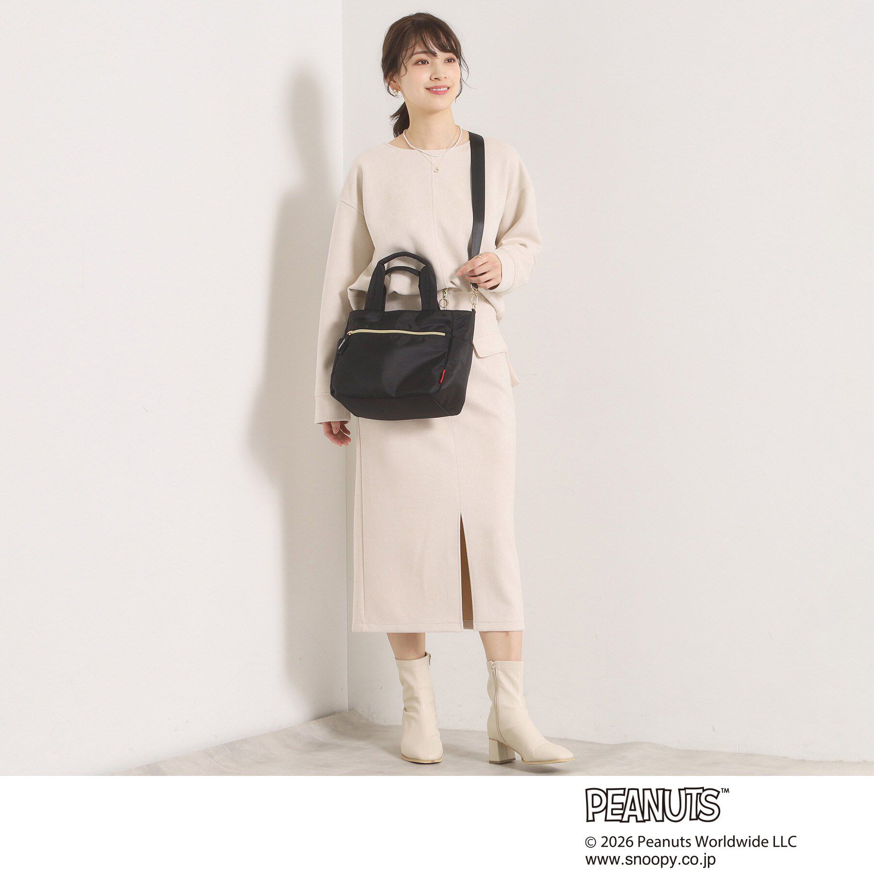 ITS&rsquo;DEMO「＜PEANUTS＞裏地総柄2WAYトート」|トートバッグ|