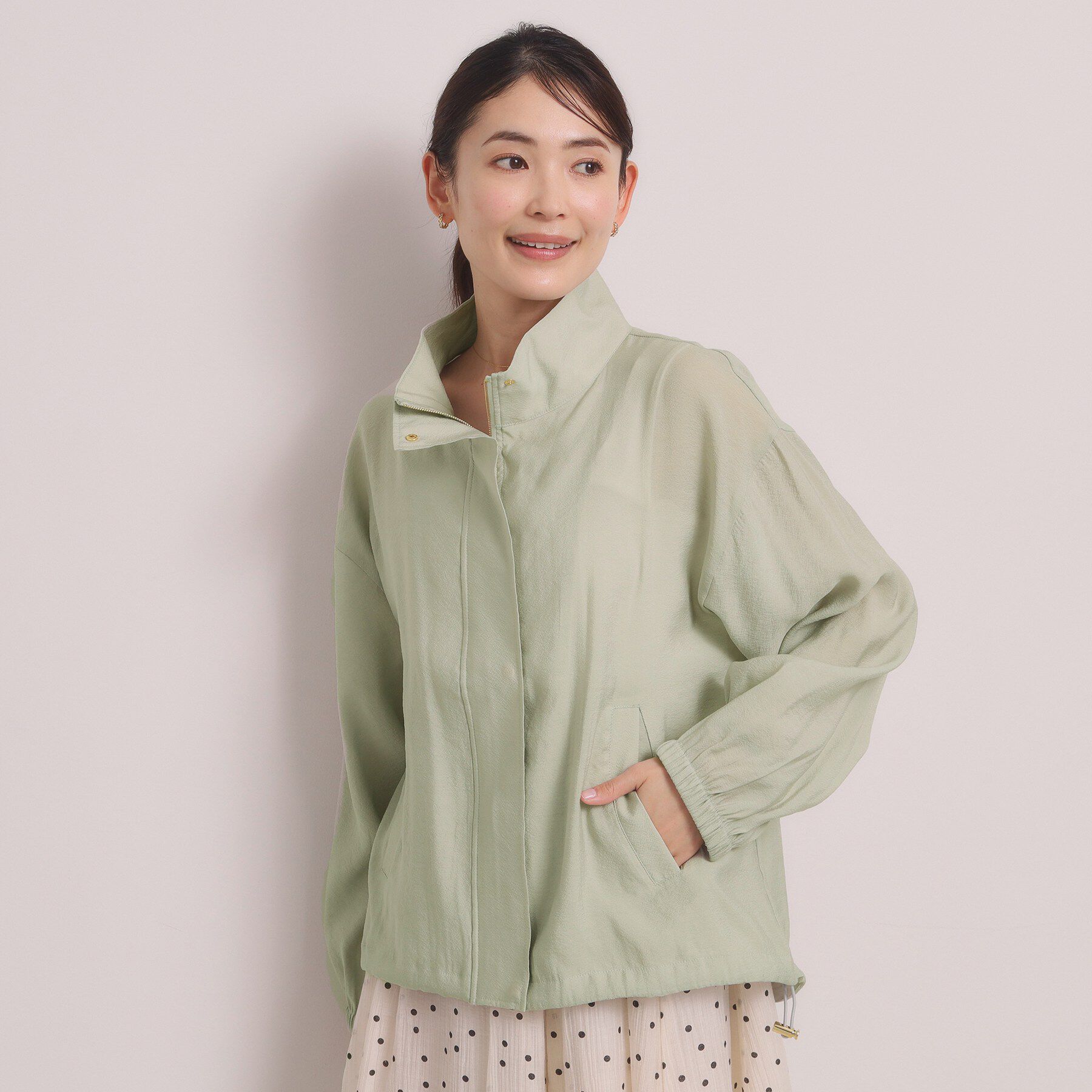 ITS&rsquo;DEMO「【手洗い可】シアースタンドブルゾン」|ブルゾン・スタジャン|