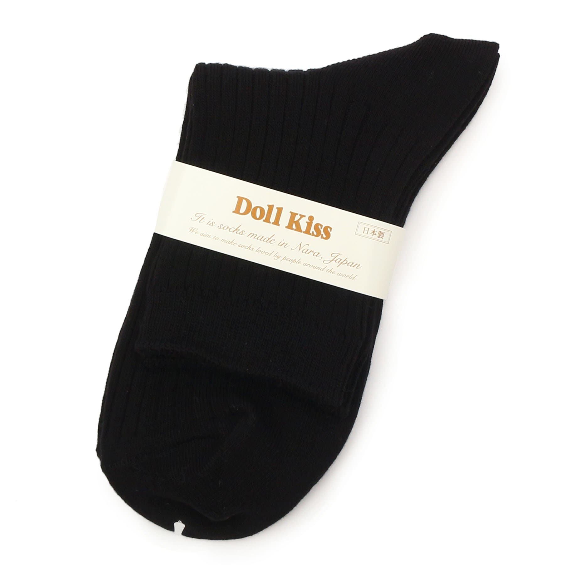 Doll Kiss「15色展開リブ無地クルーソックス　靴下」|ソックス|ﾌﾞﾗｯｸ(019)