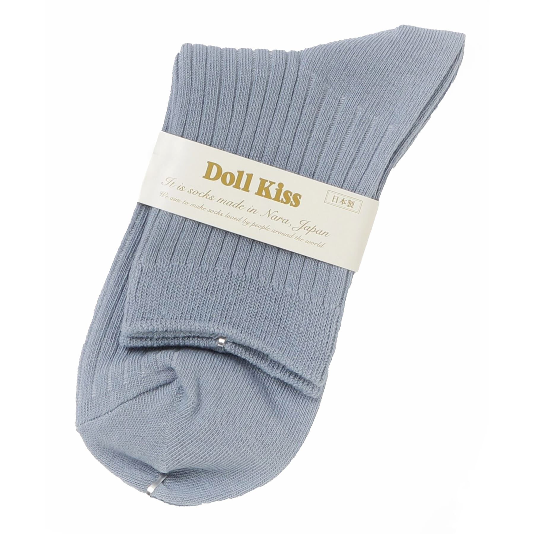 Doll Kiss「15色展開リブ無地クルーソックス　靴下」|ソックス|ﾌﾞﾙｰ(192)