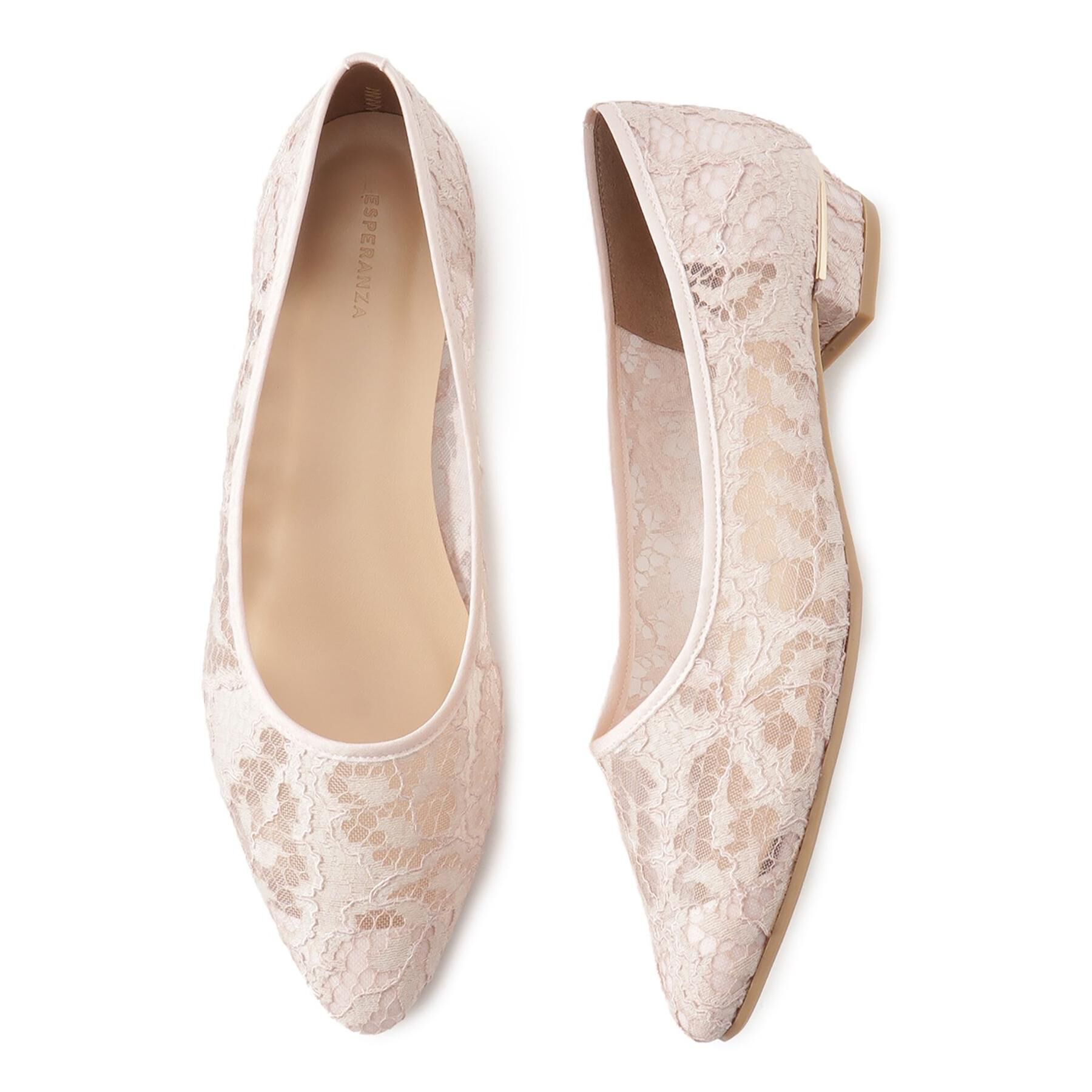 ESPERANZA「《定番》晴雨兼用クッションフラットパンプス」|パンプス|