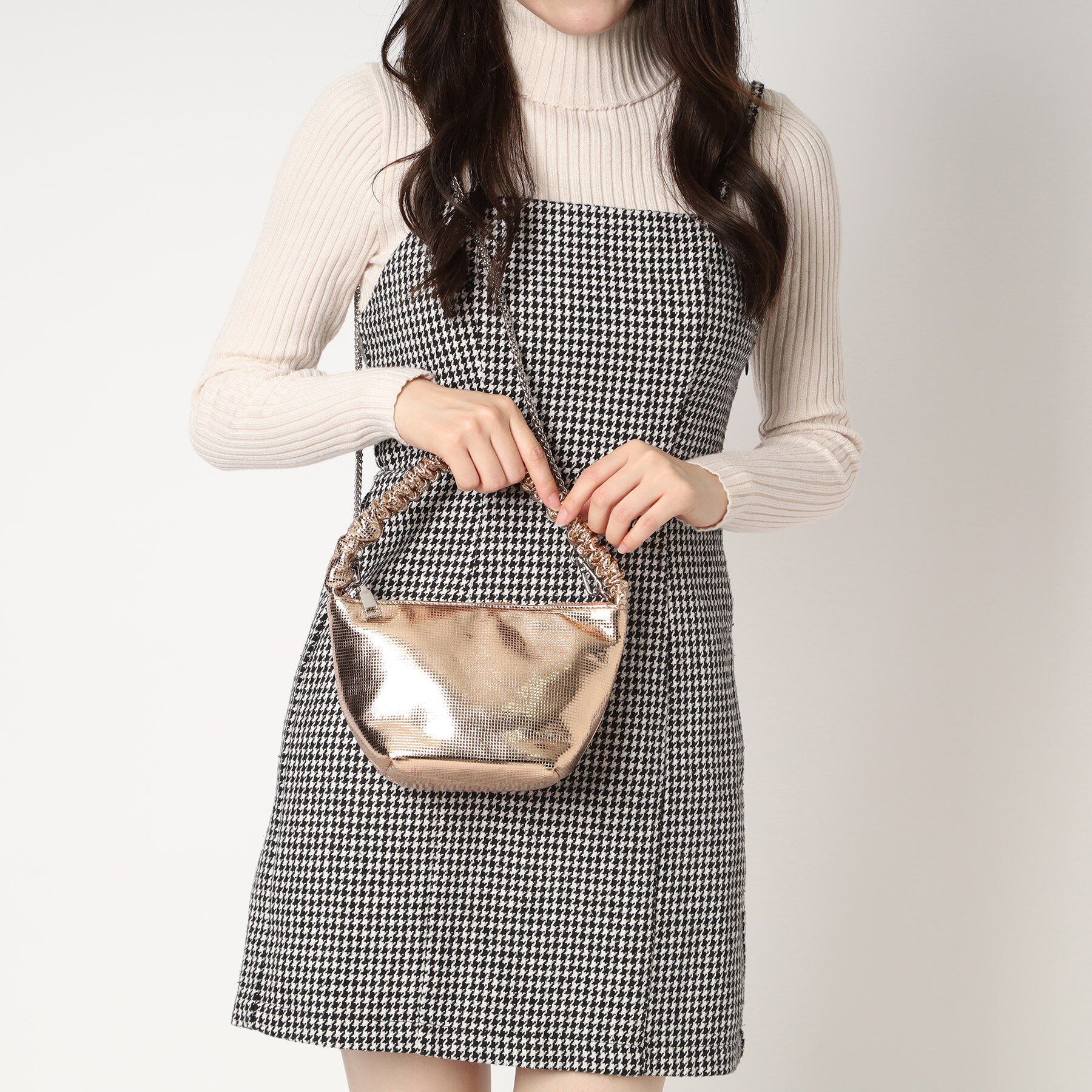 ESPERANZA「ギャザーハンドルメタリックミニショルダー」|ショルダー・メッセンジャー|