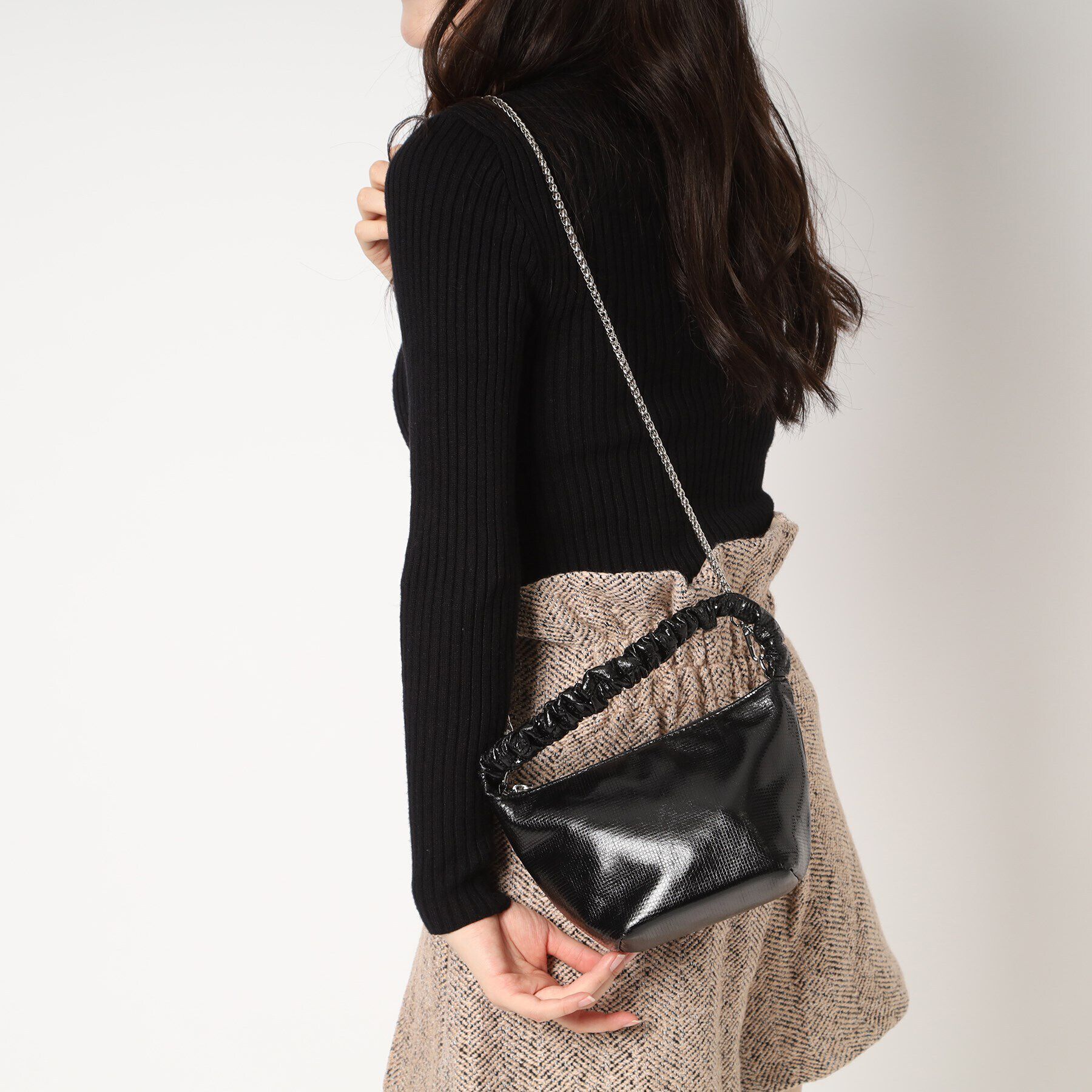 ESPERANZA「ギャザーハンドルメタリックミニショルダー」|ショルダー・メッセンジャー|