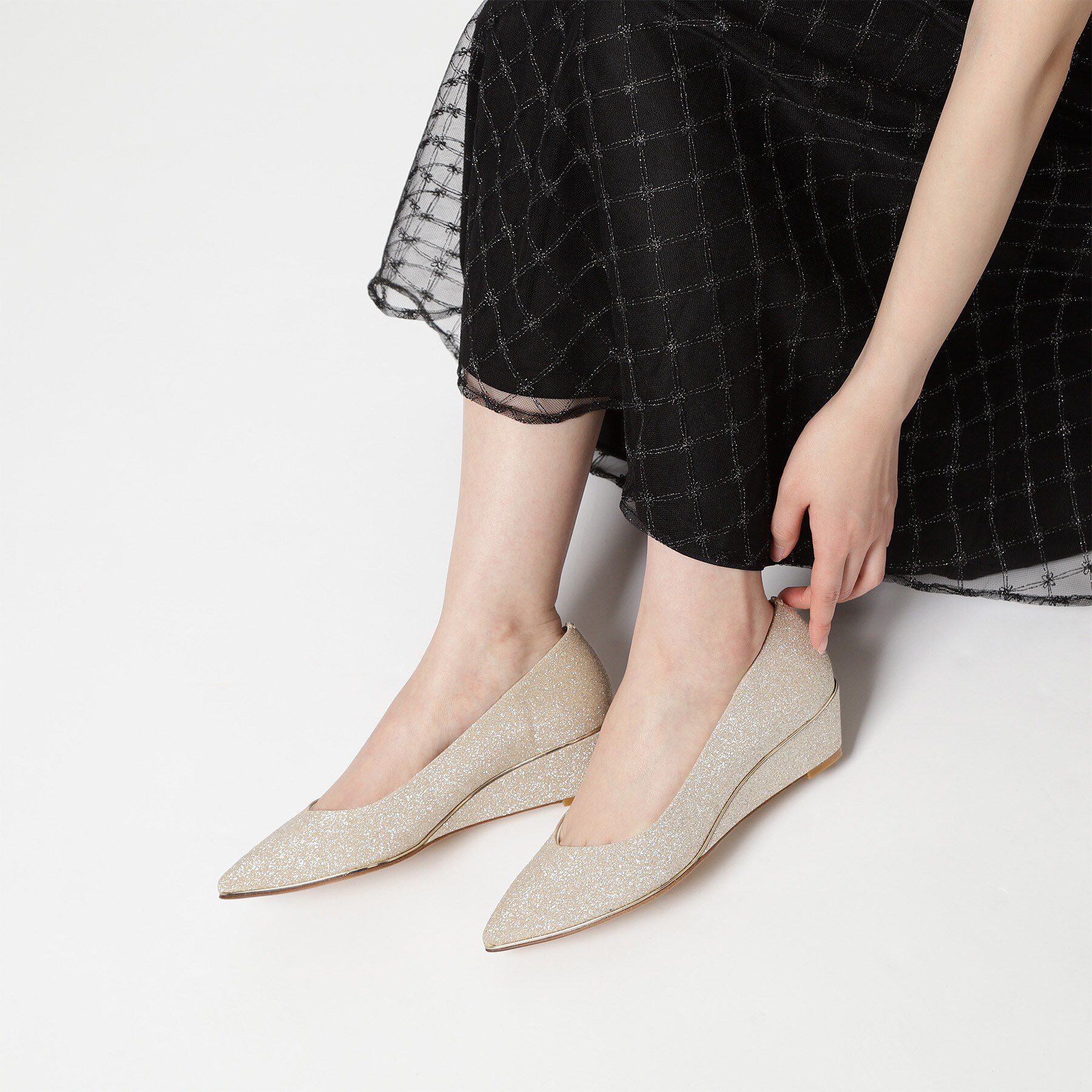 ESPERANZA「ポインテッドウェッジパンプス」|パンプス|