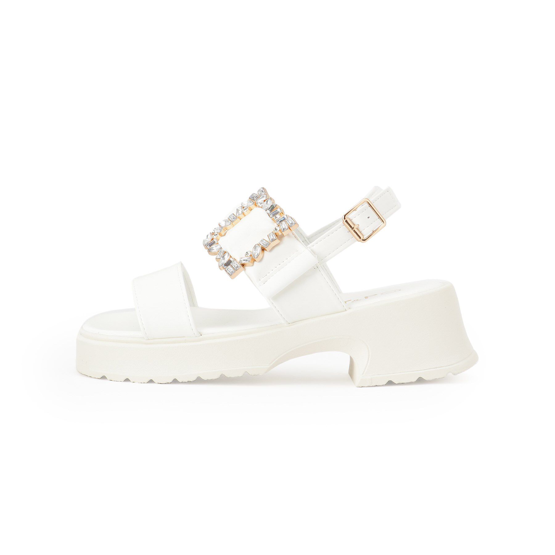 csT&P「バックル付きギャザーサンダル」|サンダル|