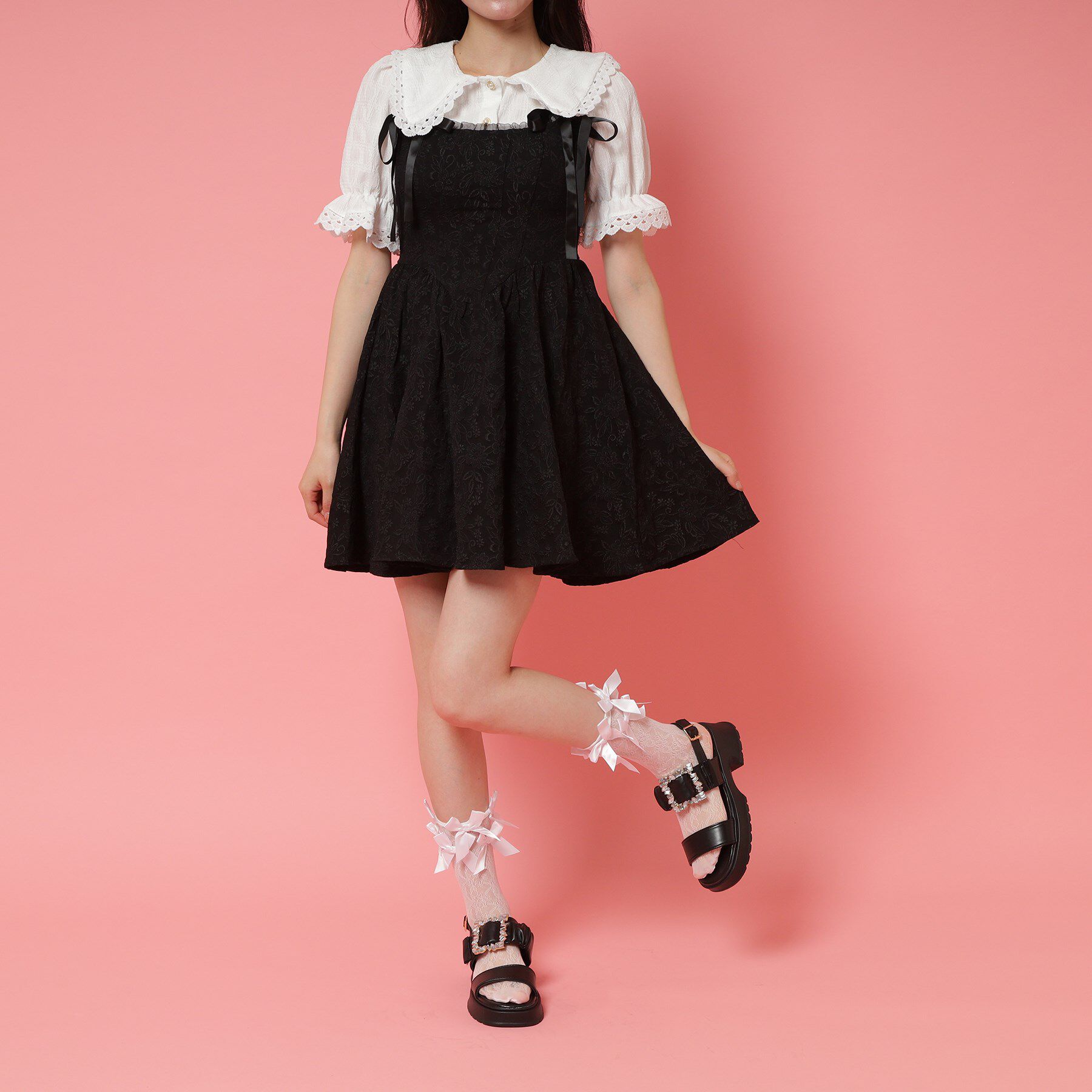 csT&P「バックル付きギャザーサンダル」|サンダル|