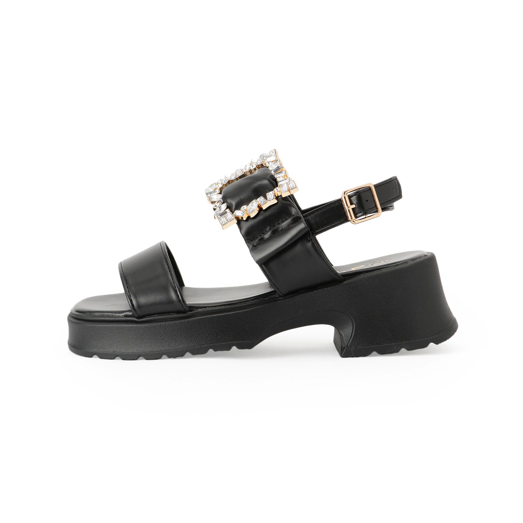 csT&P「バックル付きギャザーサンダル」|サンダル|