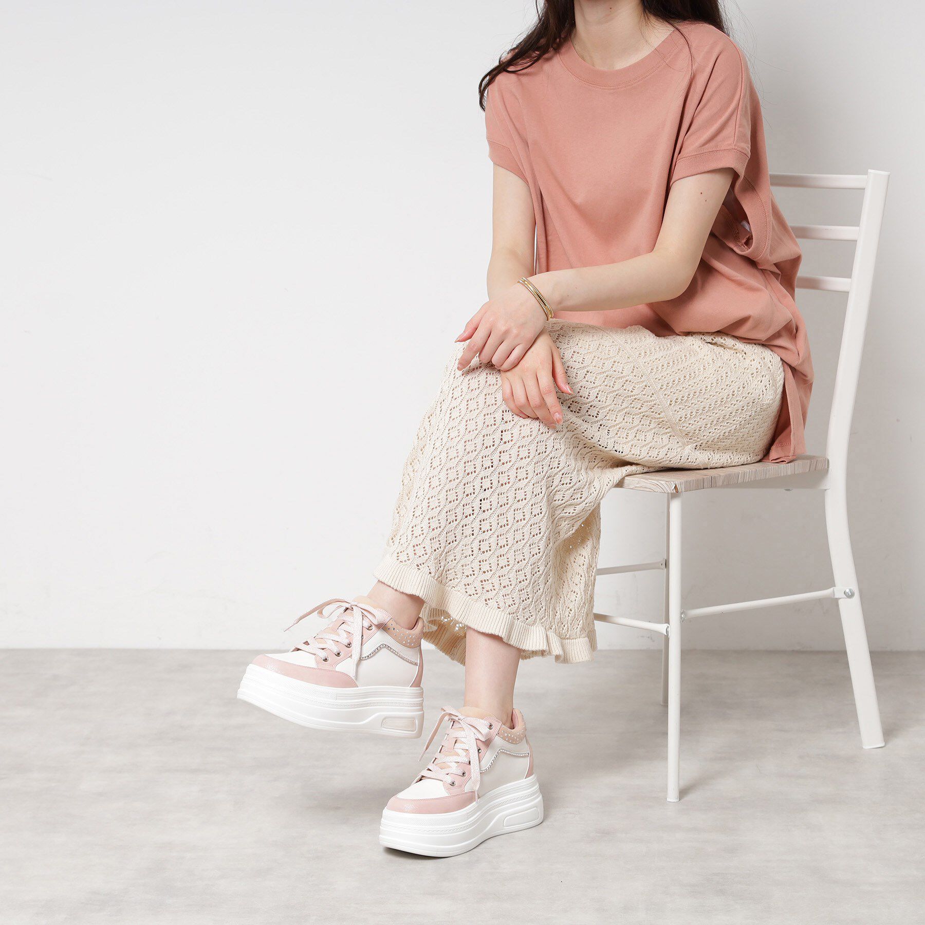 ESPERANZA「きゅんフィットインソールラインストーンスニーカー」|スニーカー|