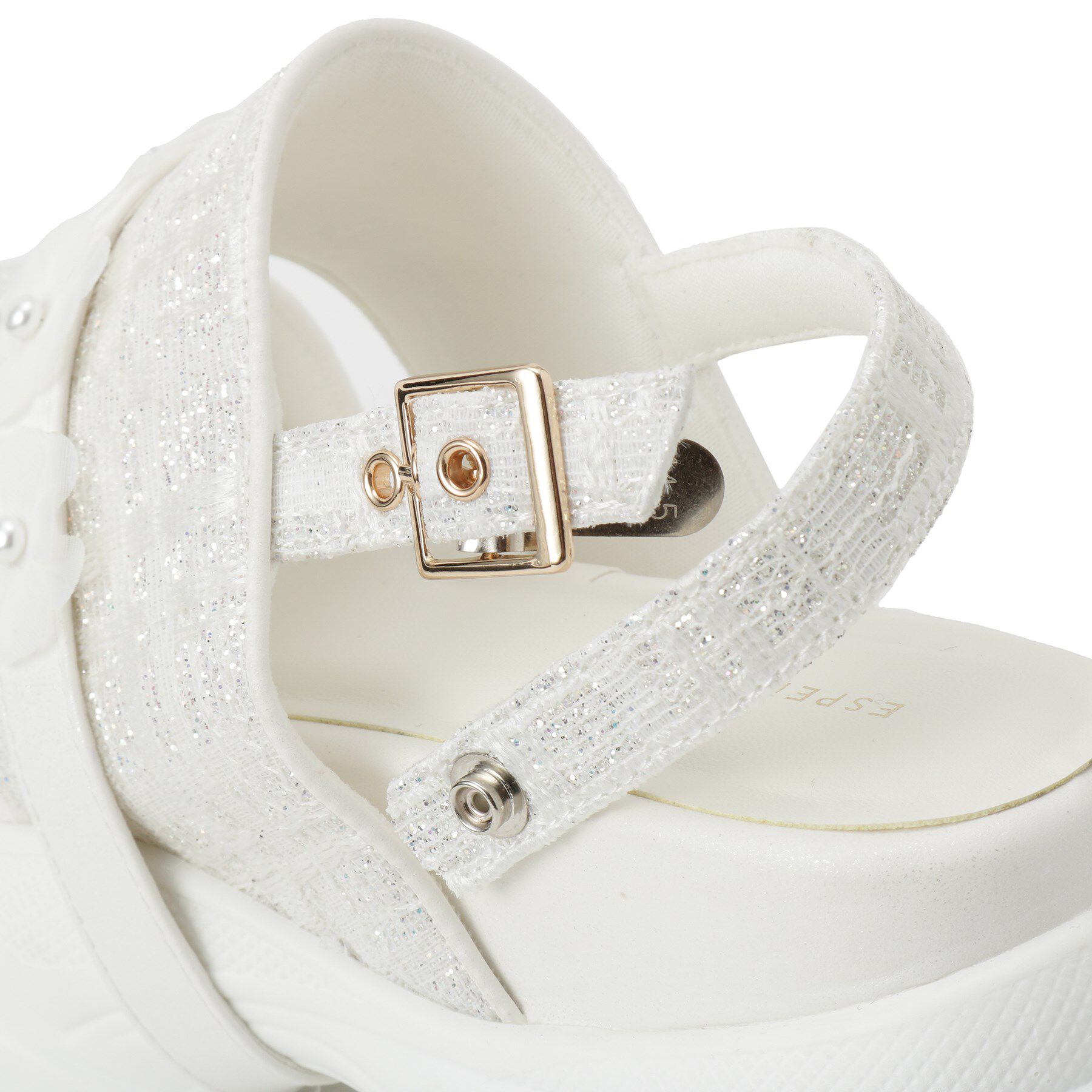 ESPERANZA「ツイード風フラワーベルトスポサン」|サンダル|