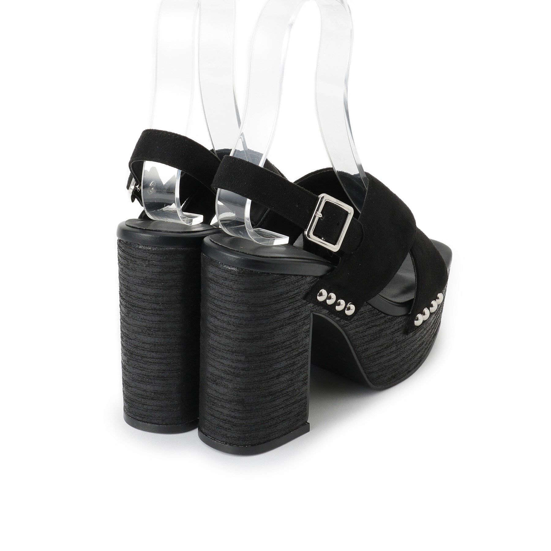 ESPERANZA「【ラク盛り／サンダル】リピーター続出／脚長美脚 クロススタッズサンダル」|サンダル|