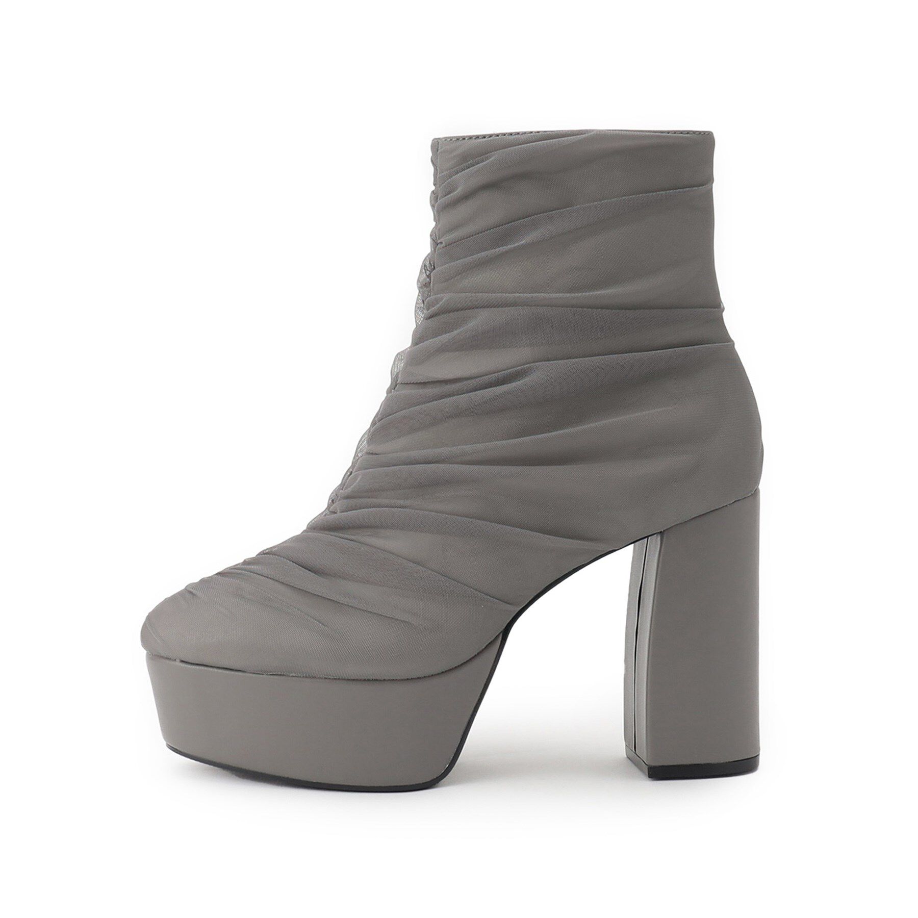 ESPERANZA「【ラク盛り／ショートブーツ】リピーター続出／脚長美脚 厚底シャーリングブーツ」|ショートブーツ|