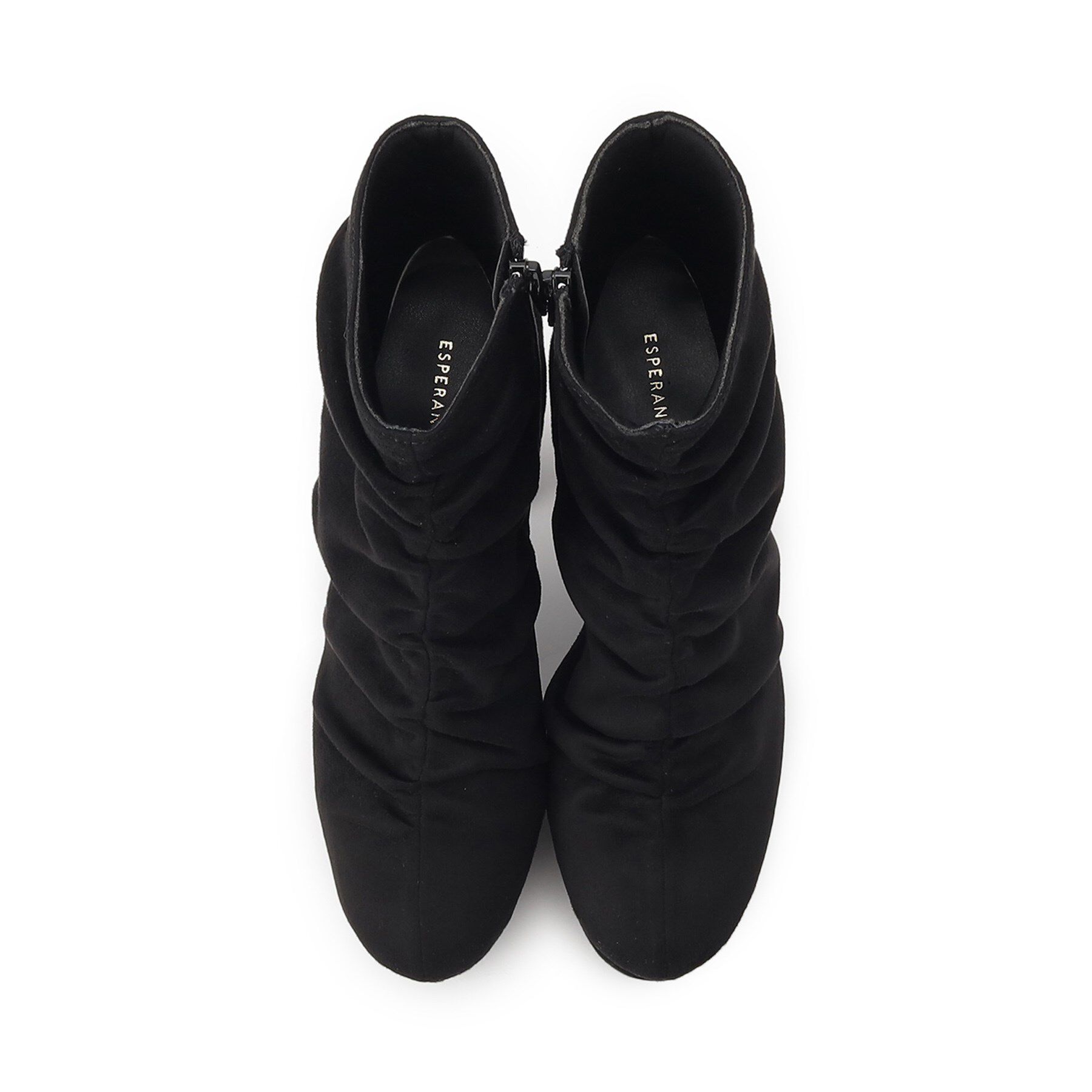 ESPERANZA「【ラク盛り／ショートブーツ】リピーター続出／脚長美脚 厚底シャーリングブーツ」|ショートブーツ|