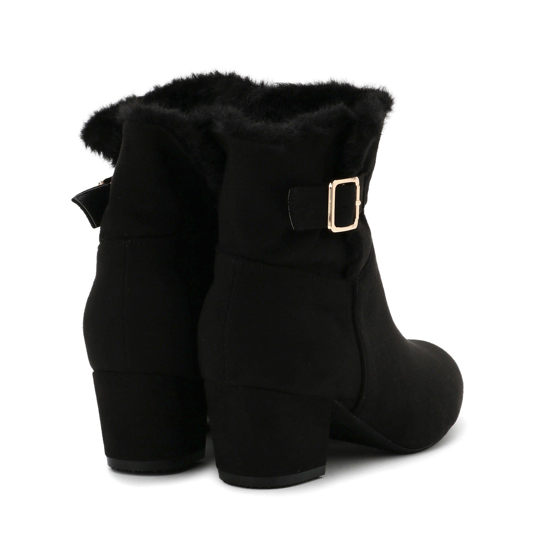 ESPERANZA「折り返しフェイクファー2WAYショートブーツ」|ショートブーツ|