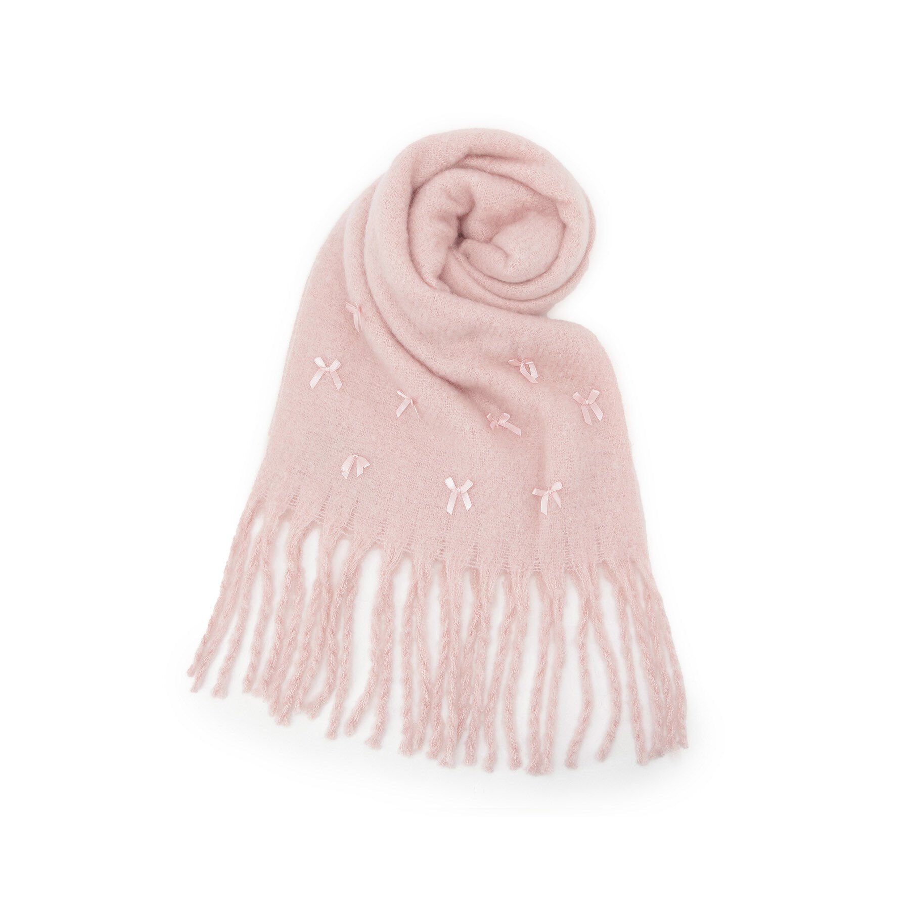 Ober Tashe「リボンモチーフストール」|ストール|ピンク(372)