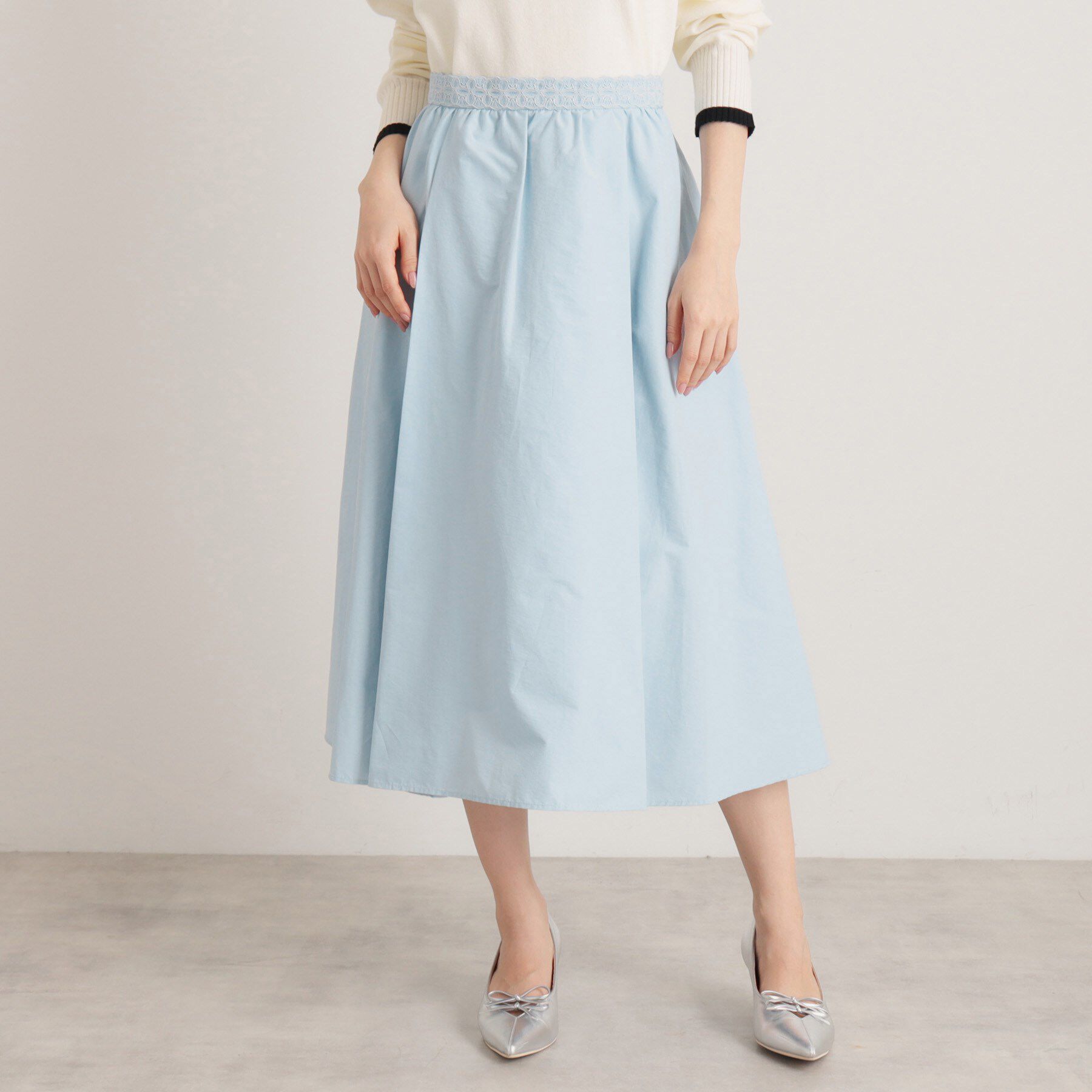 SunaUna「【通勤服】タフタフレアスカート」|スカート|