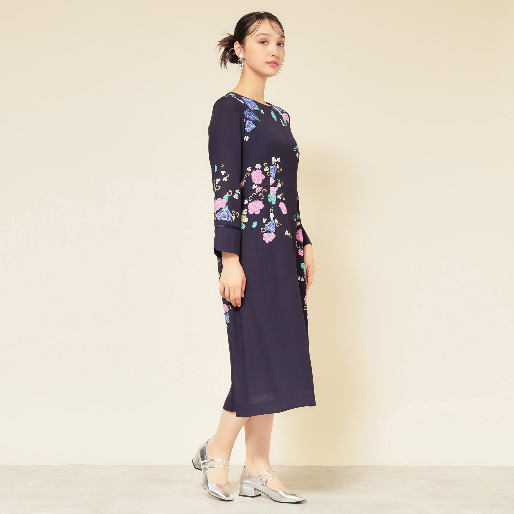 SunaUna「【co creation and yours／SS～L】花柄パネルワンピース」|ワンピース|