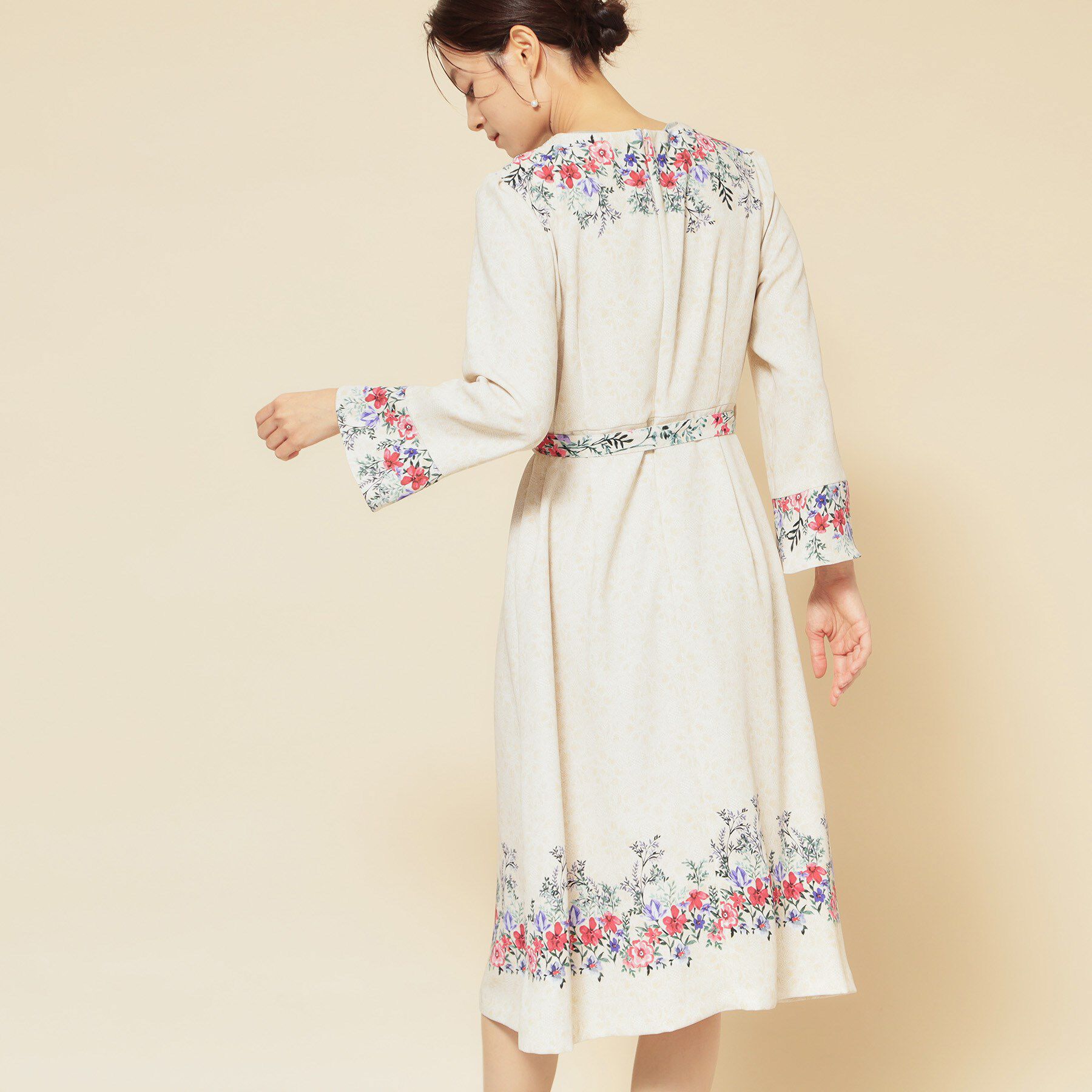 SunaUna「【co creation and yours／SS～L】レースプリント柄ワンピース」|ワンピース|