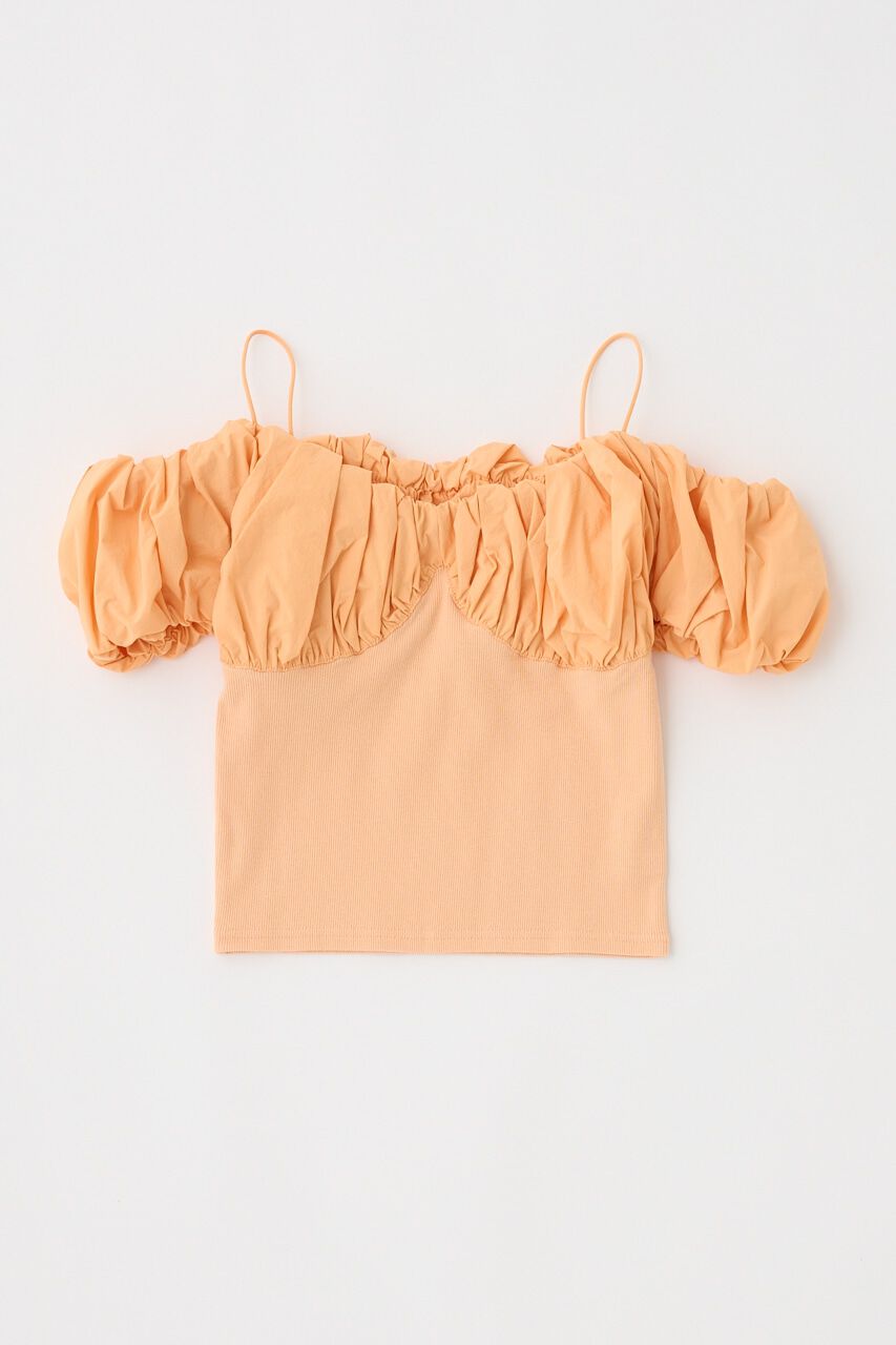 MOUSSY「VOLUME SLEEVE DOCKING トップス」|Tシャツ・カットソー|