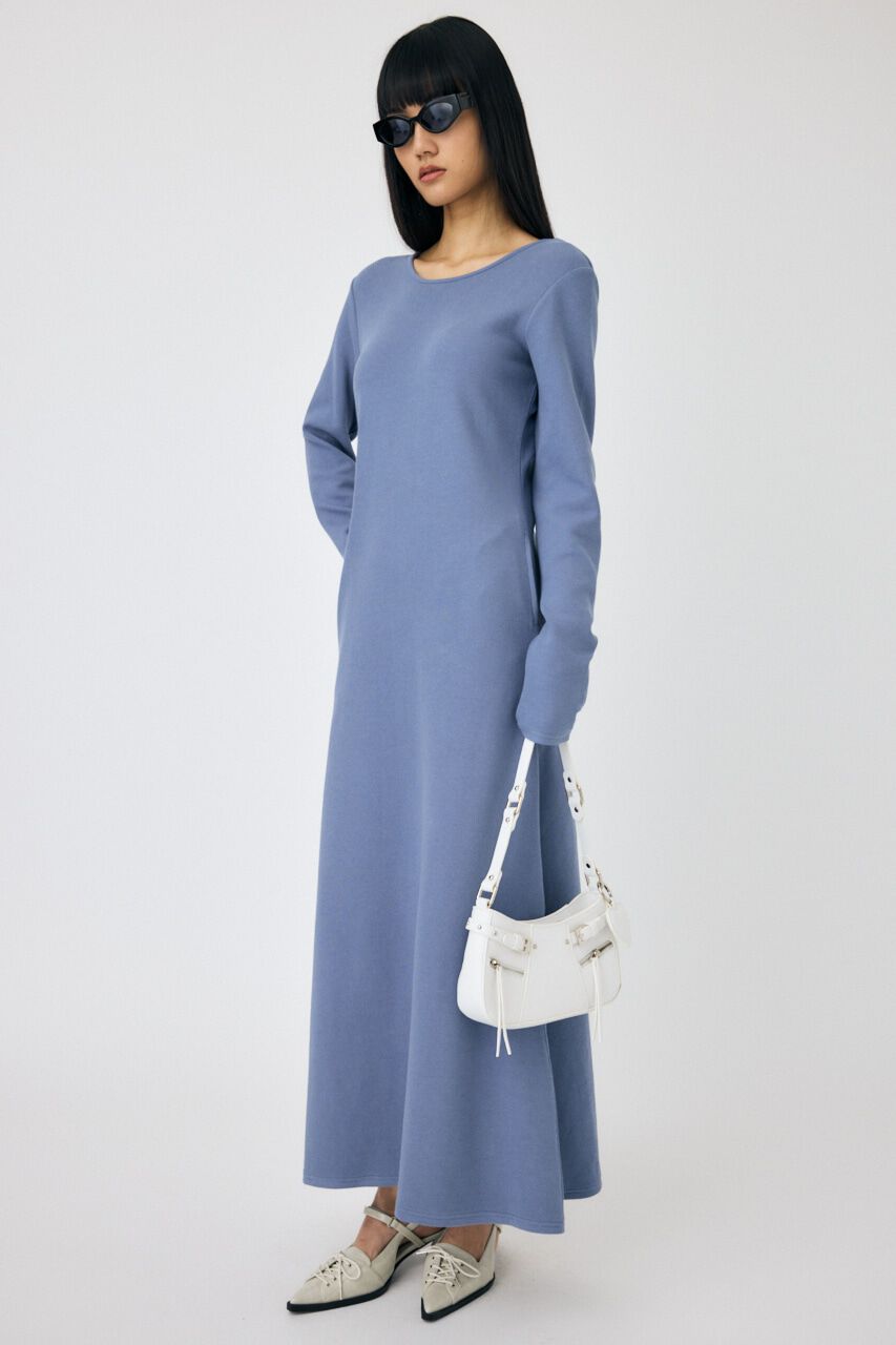 MOUSSY「BACK OPEN マキシドレス」|ワンピース|L/BLU1