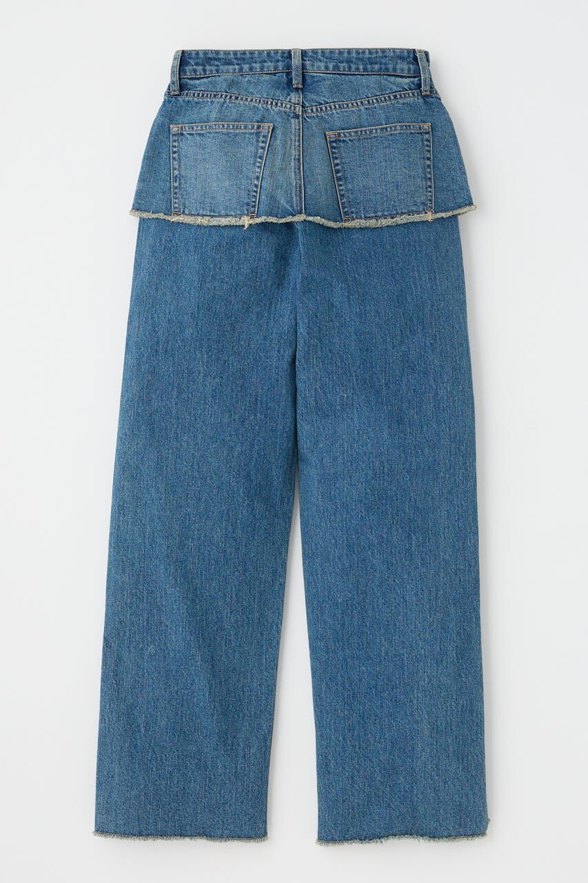 MOUSSY「LAYERED WIDE STRAIGHT デニム」|デニム|