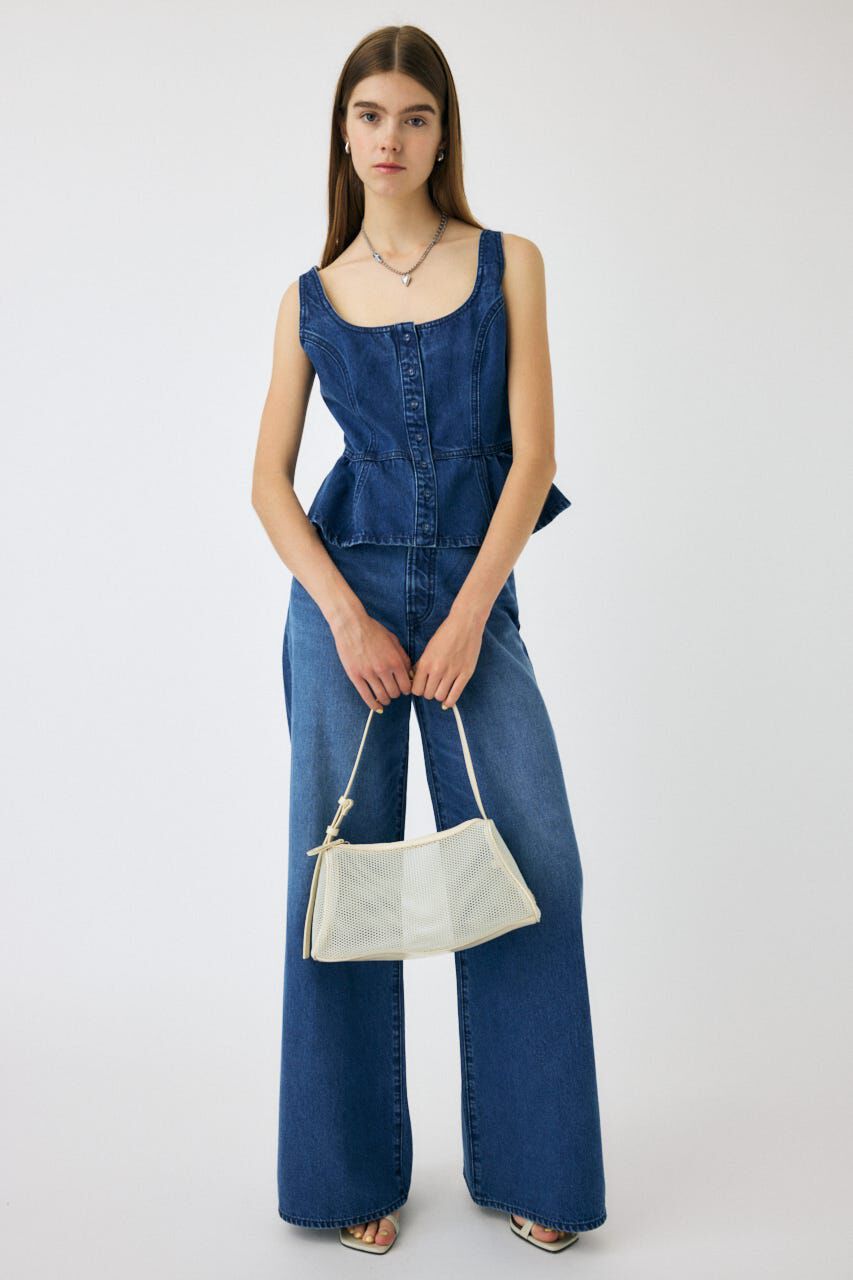 MOUSSY「SQUARE NECK デニム ビスチェ」|シャツ・ブラウス|