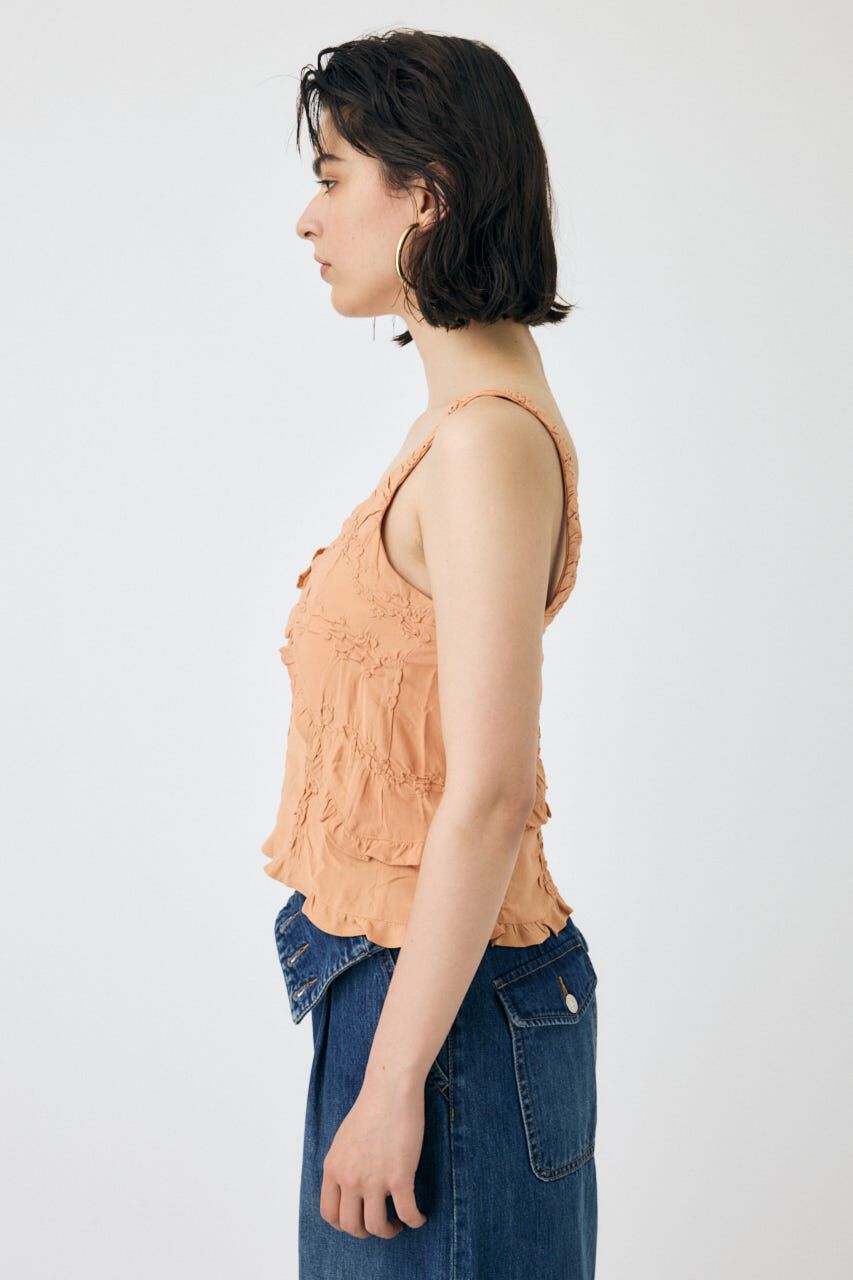 MOUSSY「BUTTON UP SMOCKING キャミ」|キャミソール|