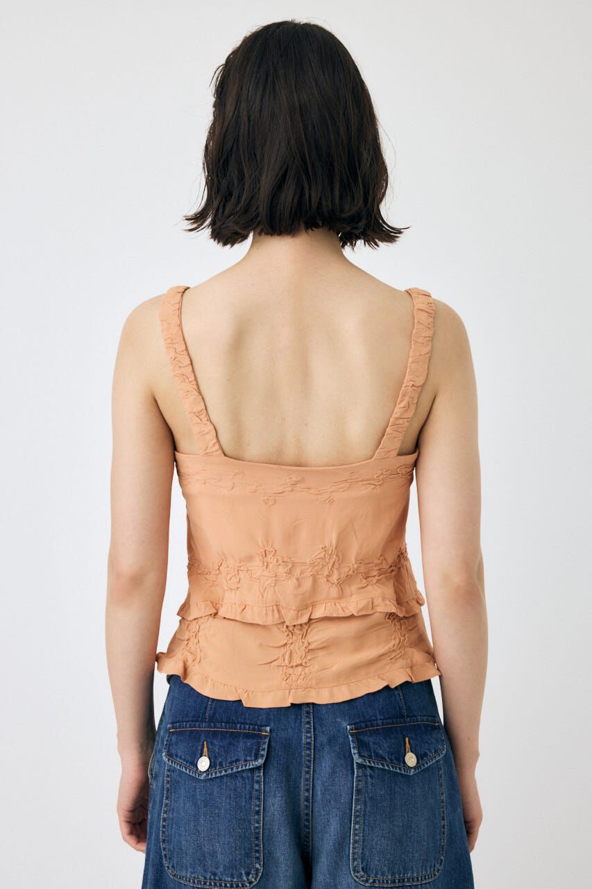 MOUSSY「BUTTON UP SMOCKING キャミ」|キャミソール|