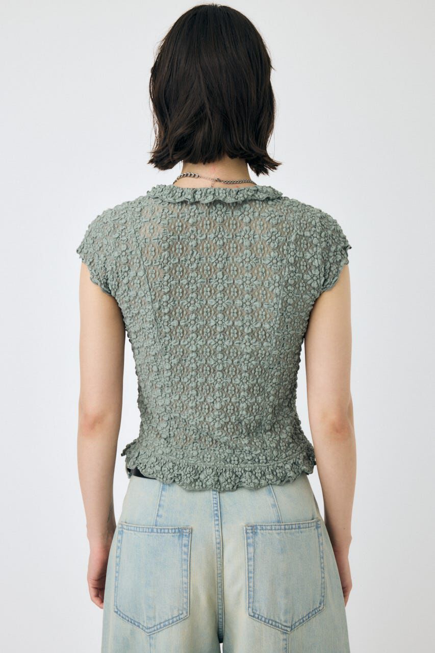 MOUSSY「RUFFLE LACE ノースリーブトップス」|Tシャツ・カットソー|