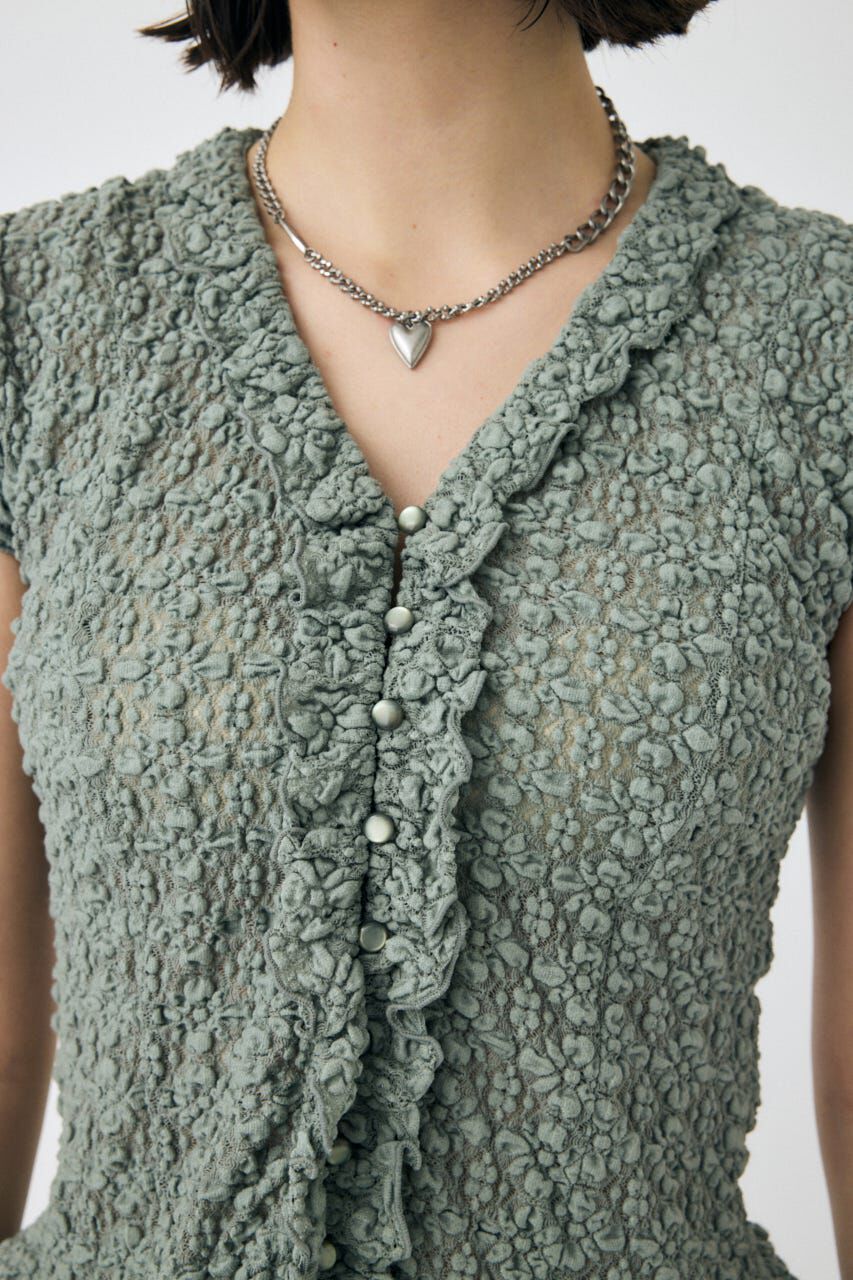 MOUSSY「RUFFLE LACE ノースリーブトップス」|Tシャツ・カットソー|