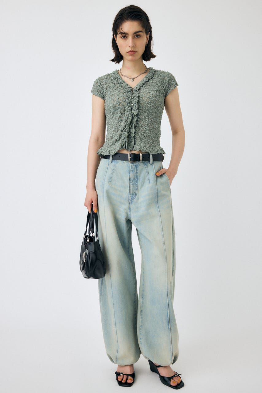 MOUSSY「PIN TUCK COCOON STRAIGHT」|デニム|