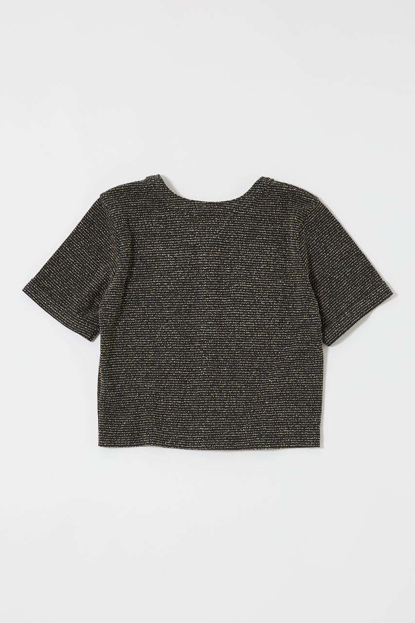 MOUSSY「BOUCLE TWEED ハーフスリーブカーディガン」|その他|