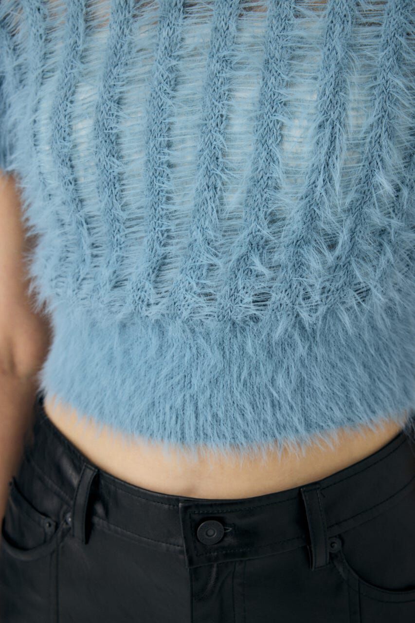 MOUSSY「SHEER SHAGGY ニット」|ニット・セーター|