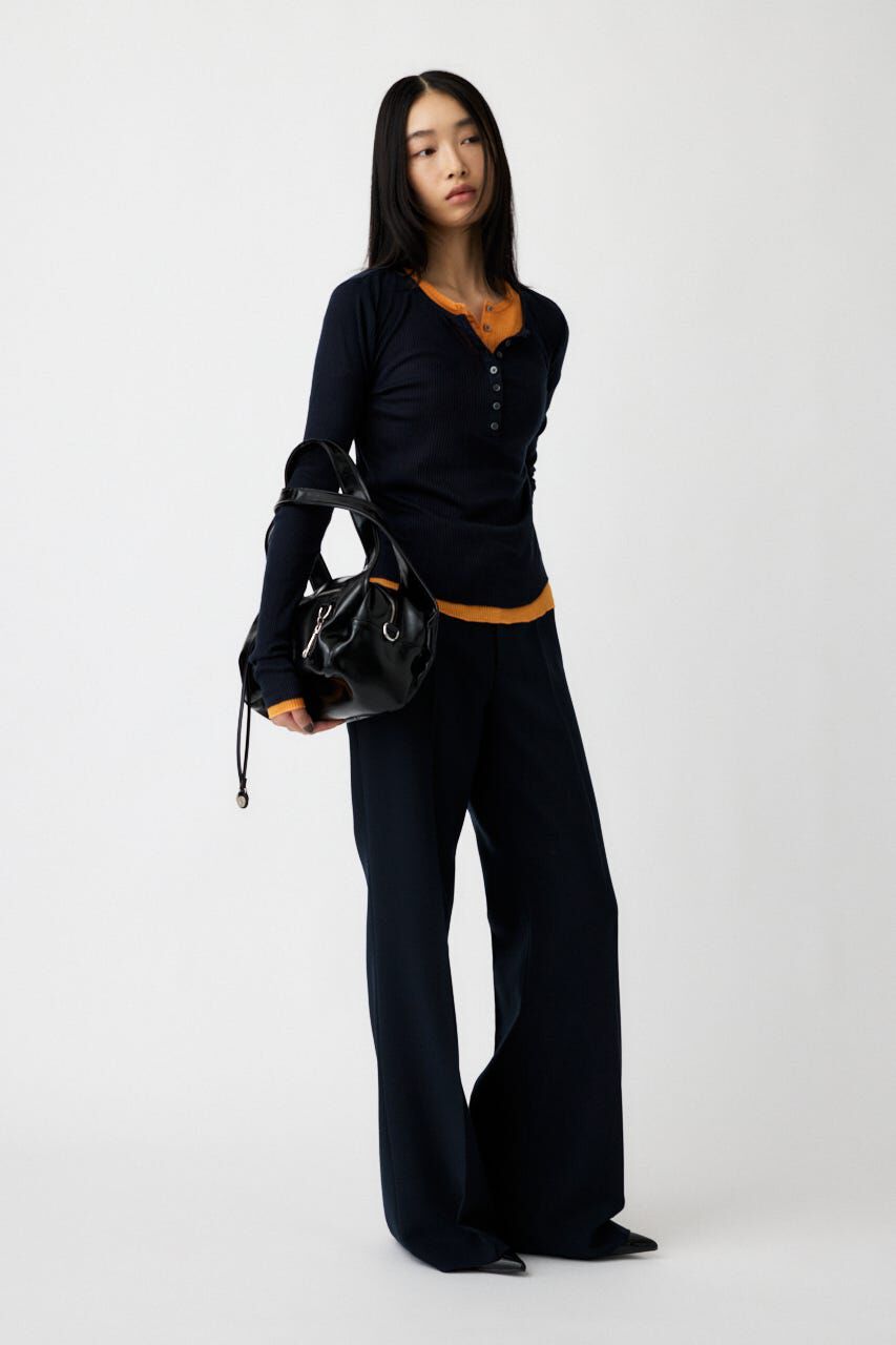 MOUSSY「HENRY NECK LONG SLEEVE Ｔシャツ」|Tシャツ・カットソー|