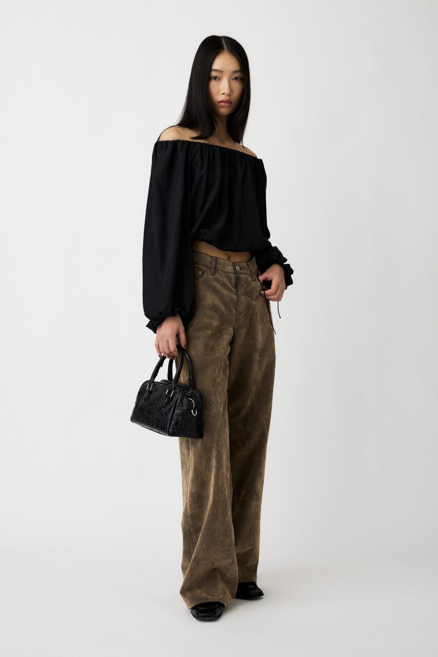 MOUSSY「OFF SHOULDER PUFFY ブラウス」|シャツ・ブラウス|