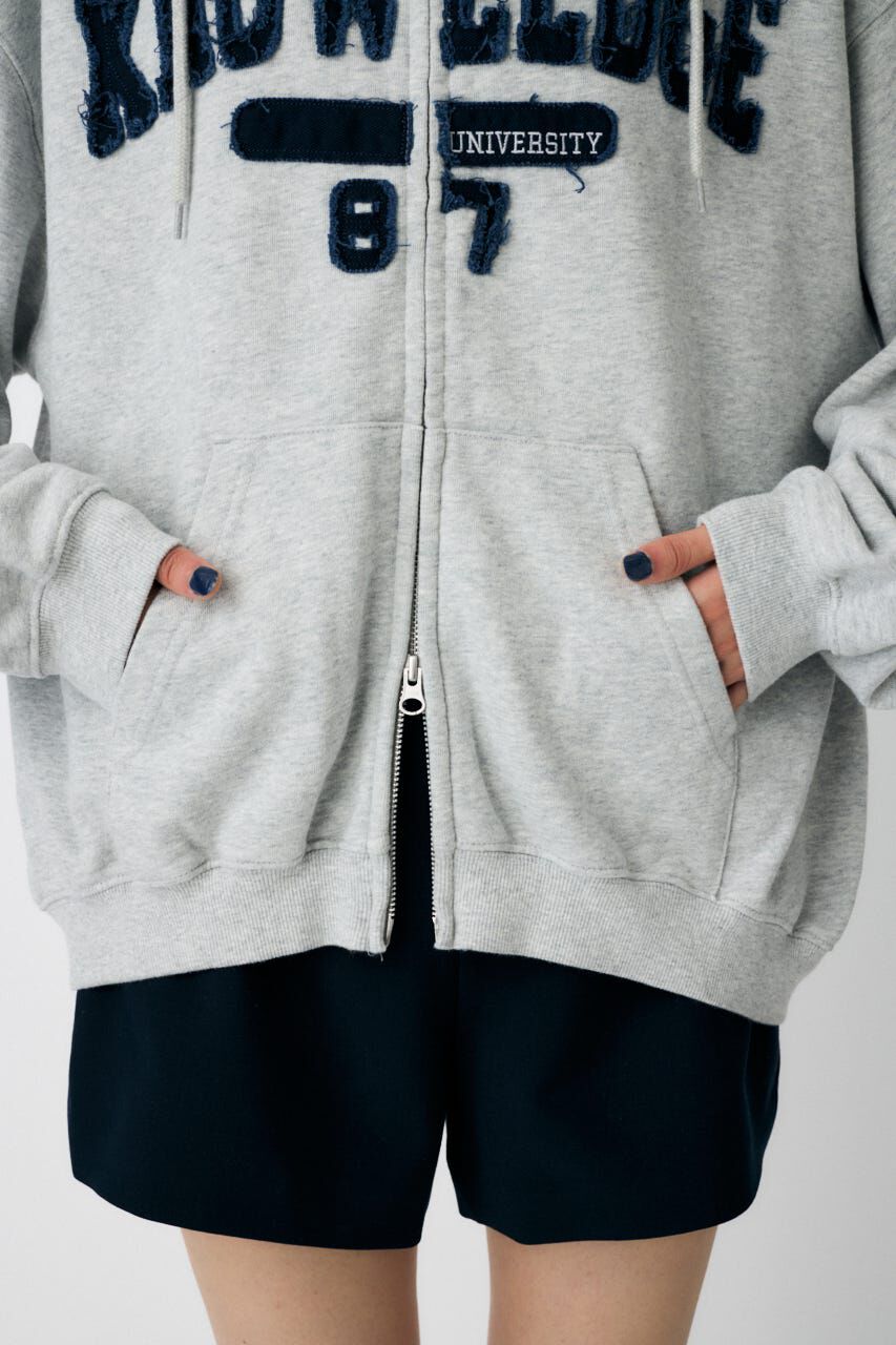 MOUSSY「COLLEGIATE ZIP フーディー」|パーカー|