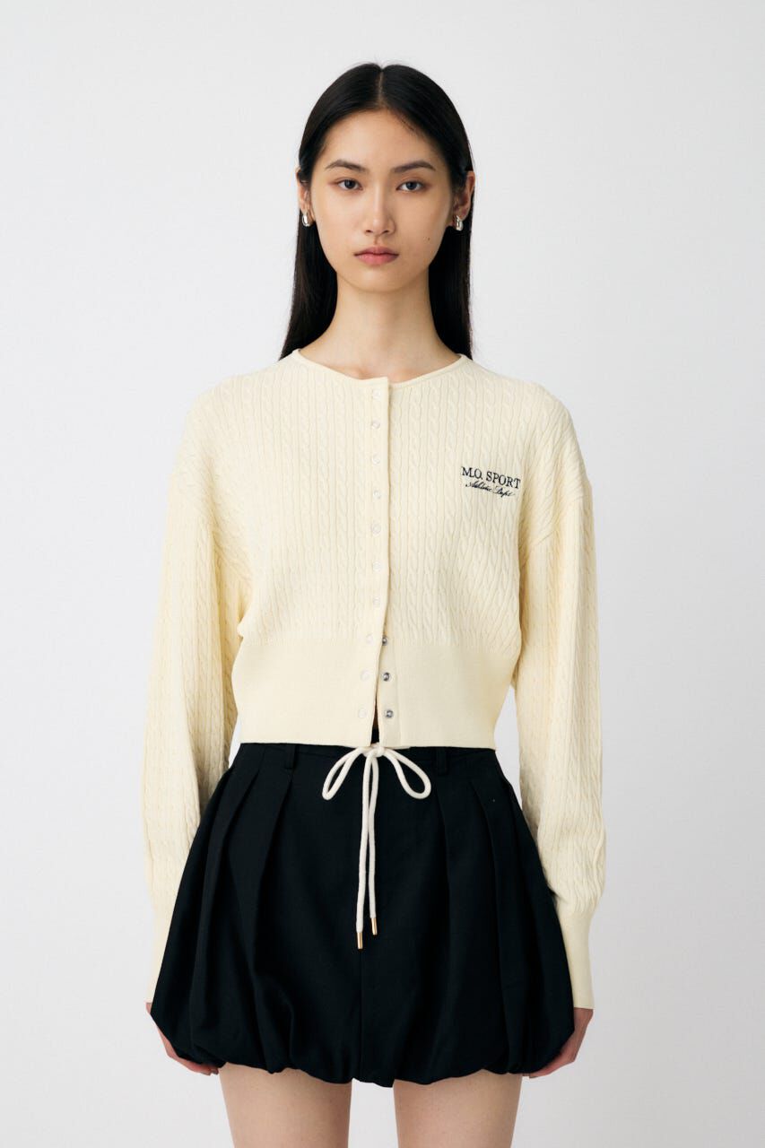 MOUSSY「LOGO CABLE カーディガン」|カーディガン|