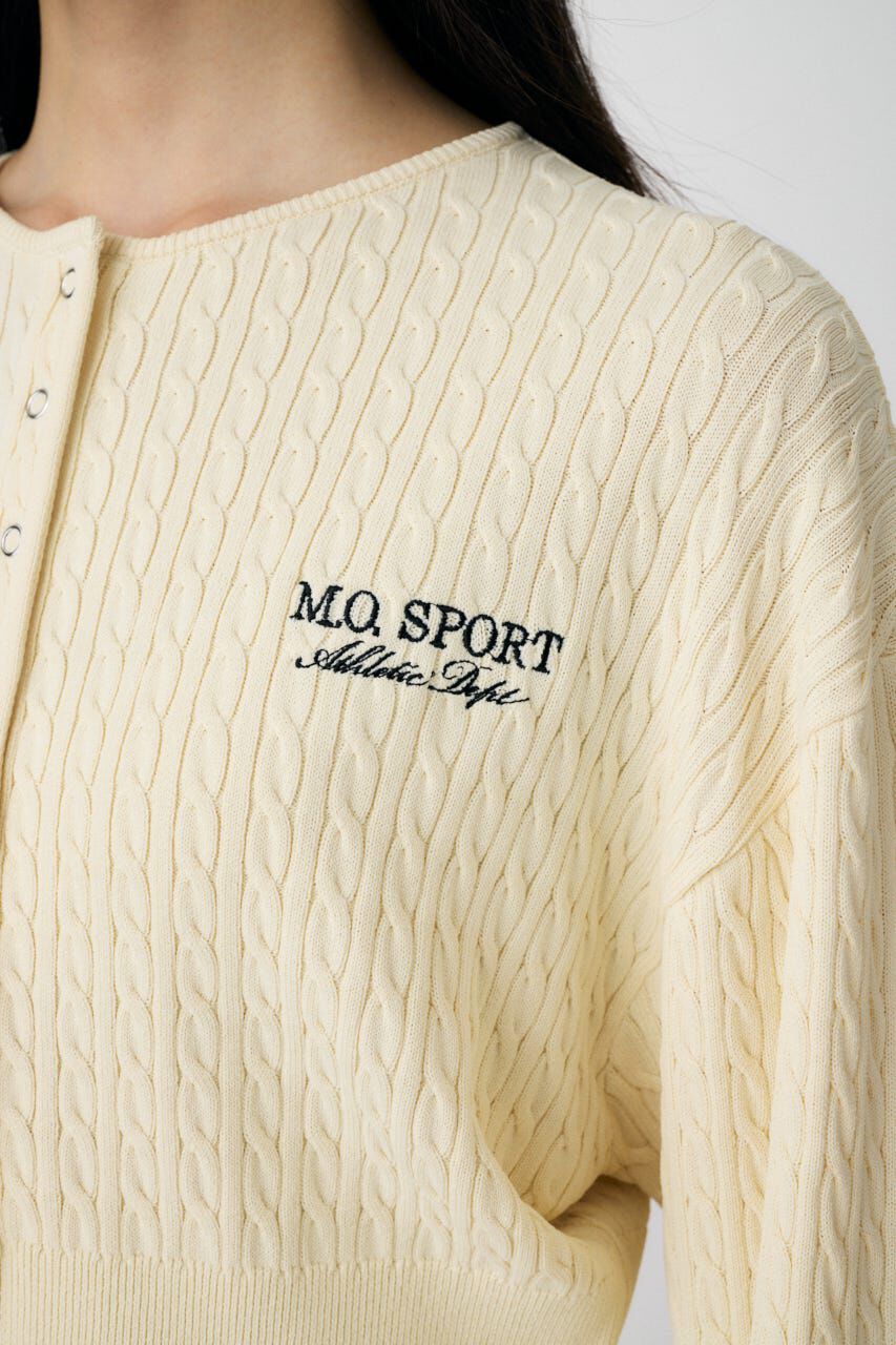 MOUSSY「LOGO CABLE カーディガン」|カーディガン|