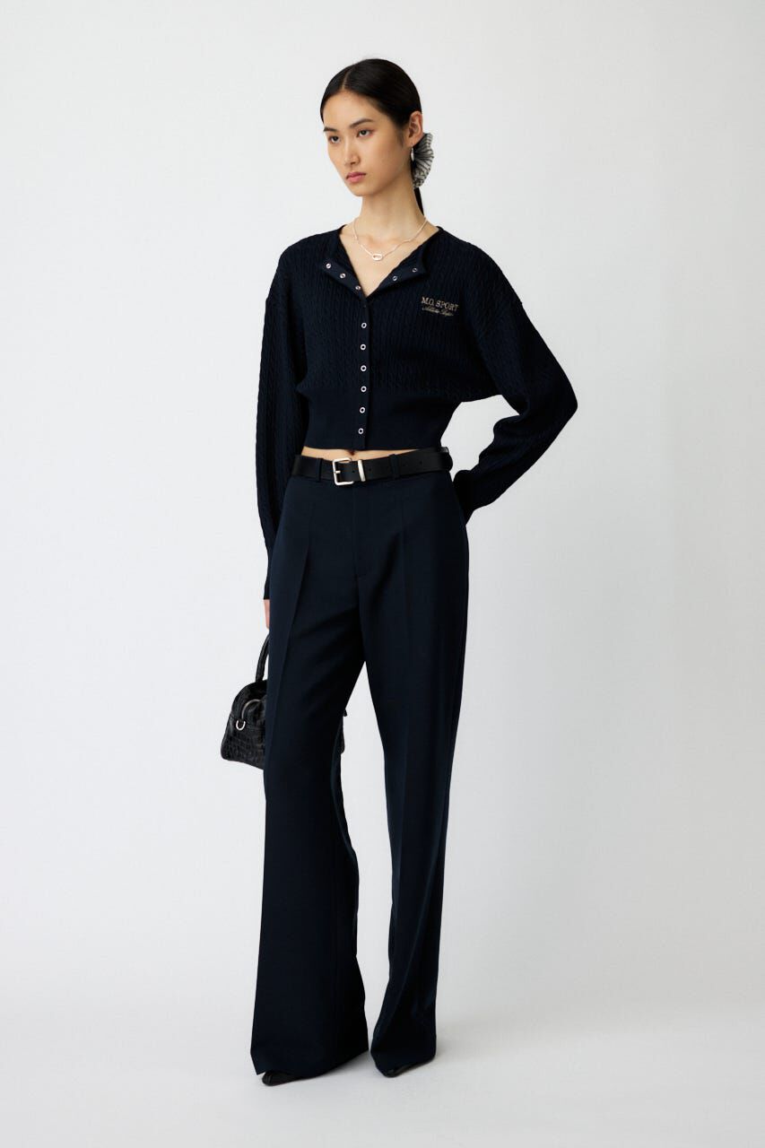 MOUSSY「LOGO CABLE カーディガン」|カーディガン|